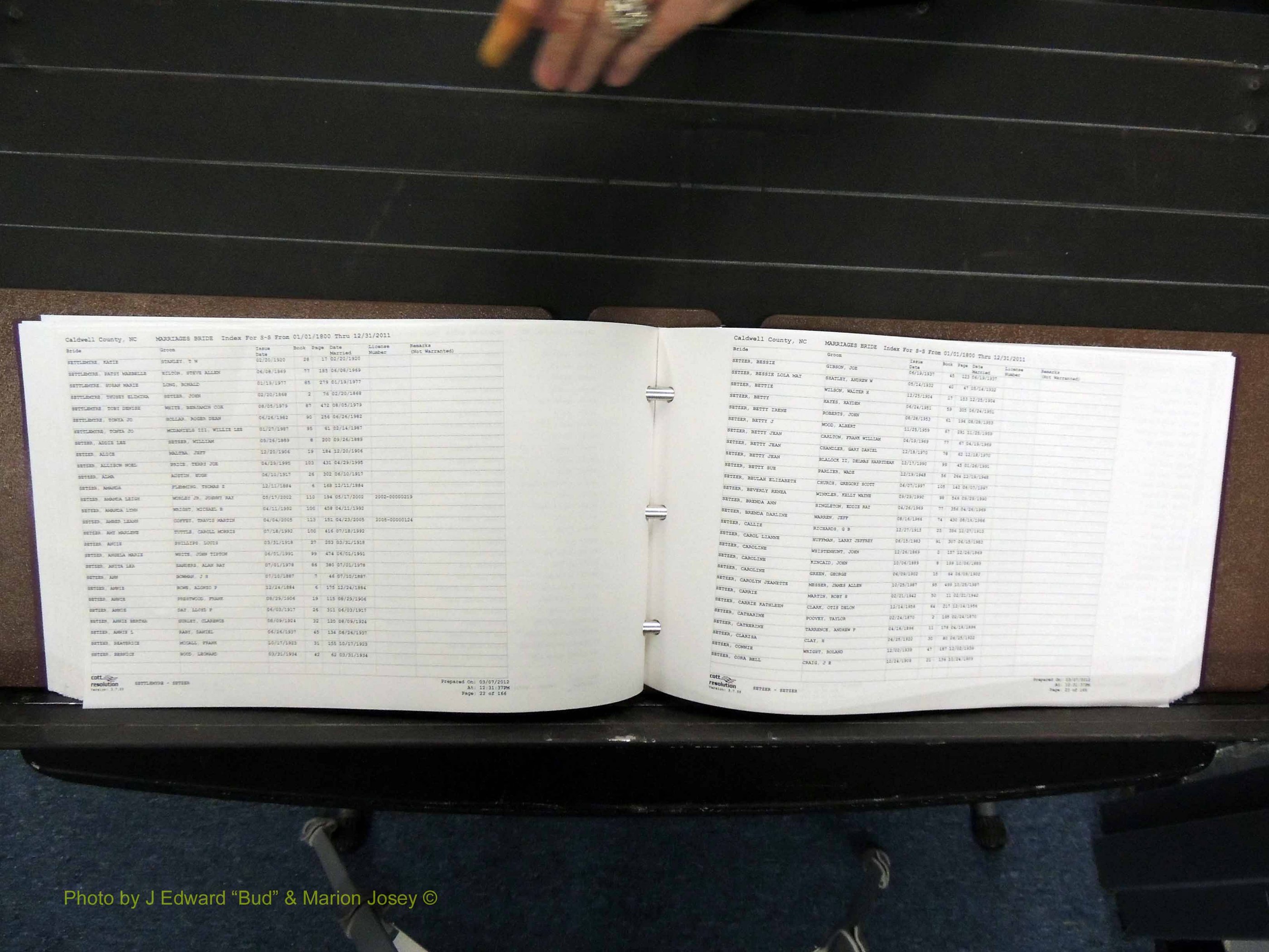Caldwell Co, NC, Marriages, Female Index, N-Z, 1800-2011 (215).JPG