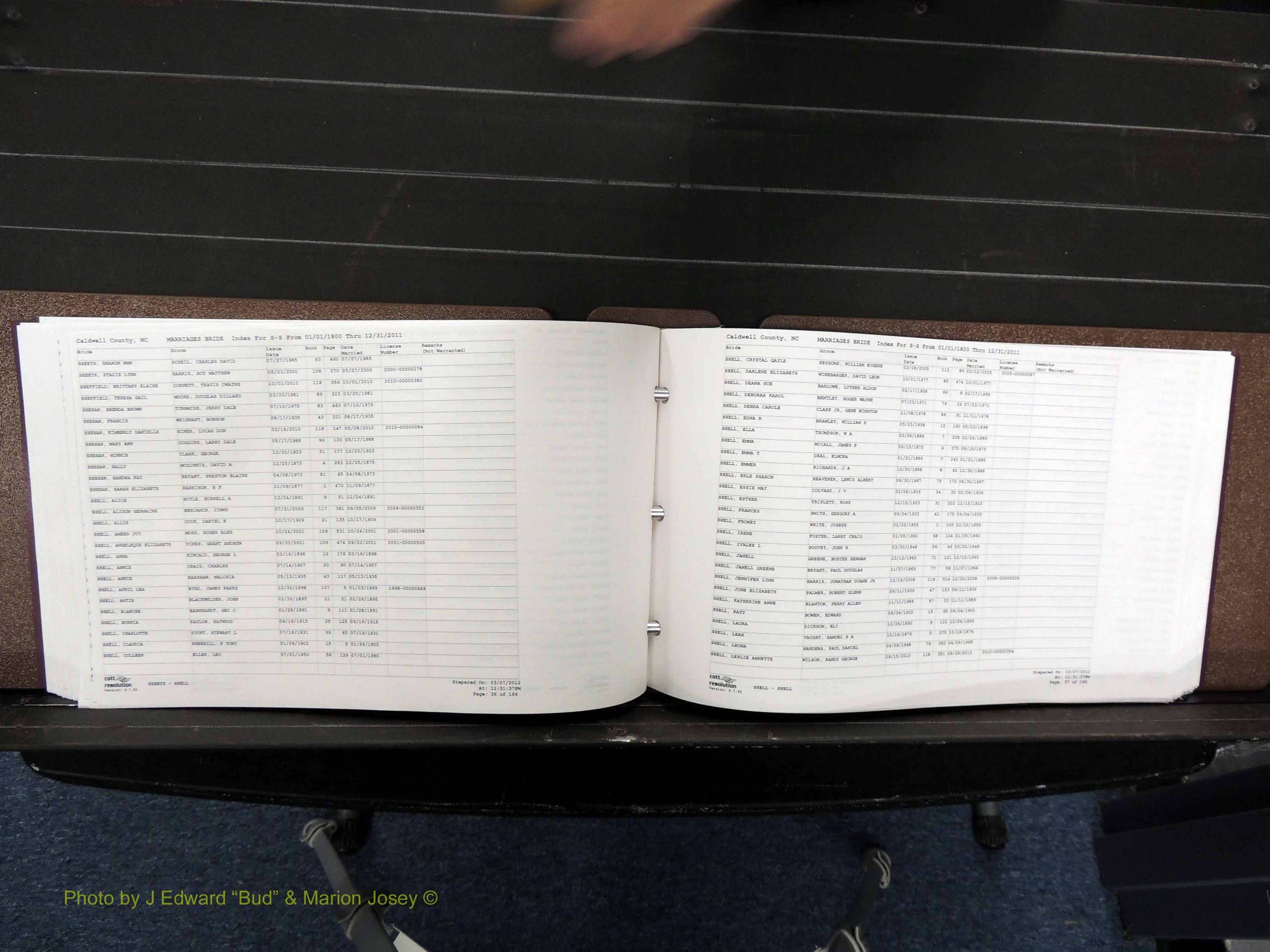 Caldwell Co, NC, Marriages, Female Index, N-Z, 1800-2011 (222).JPG