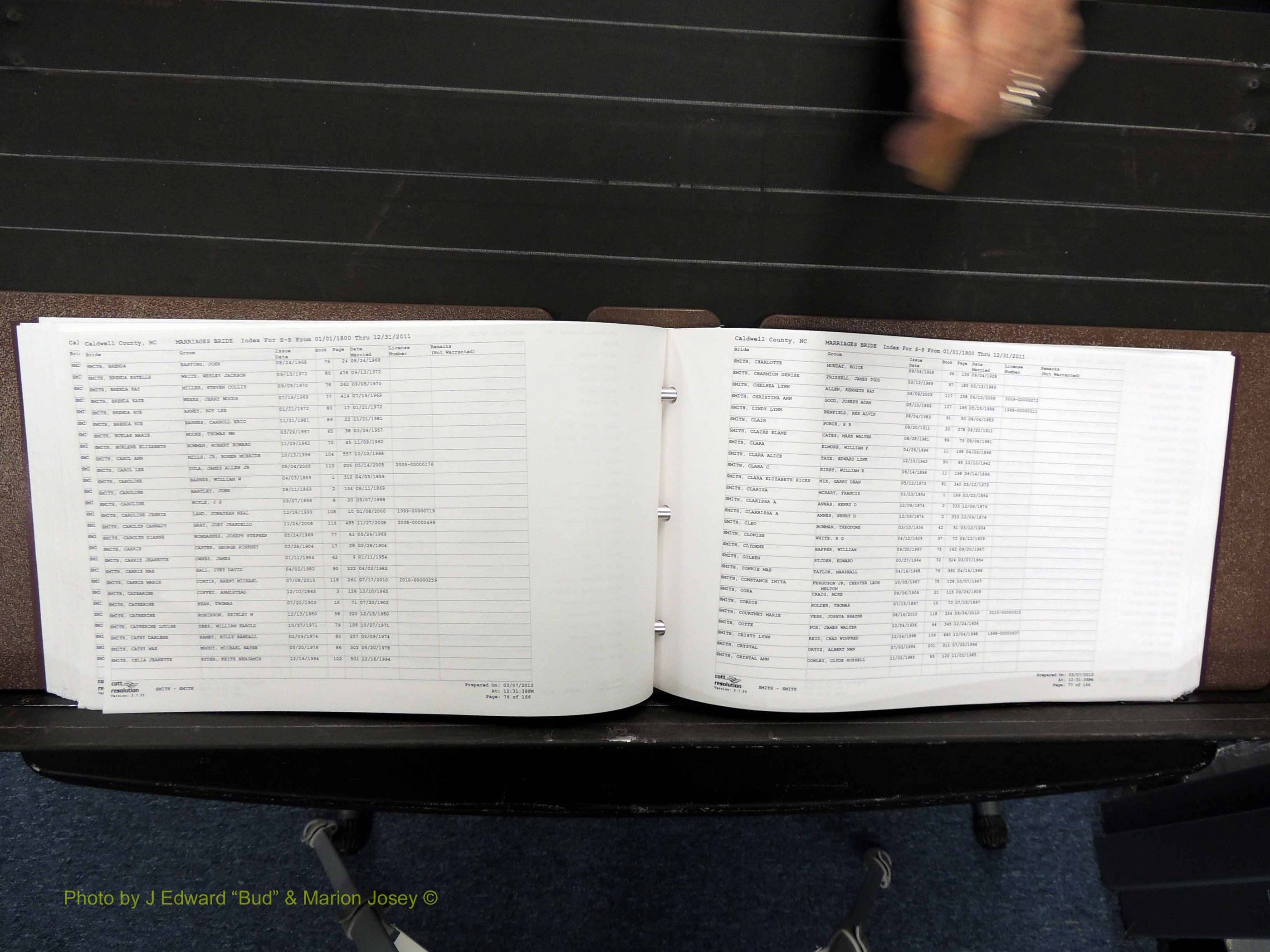 Caldwell Co, NC, Marriages, Female Index, N-Z, 1800-2011 (241).JPG