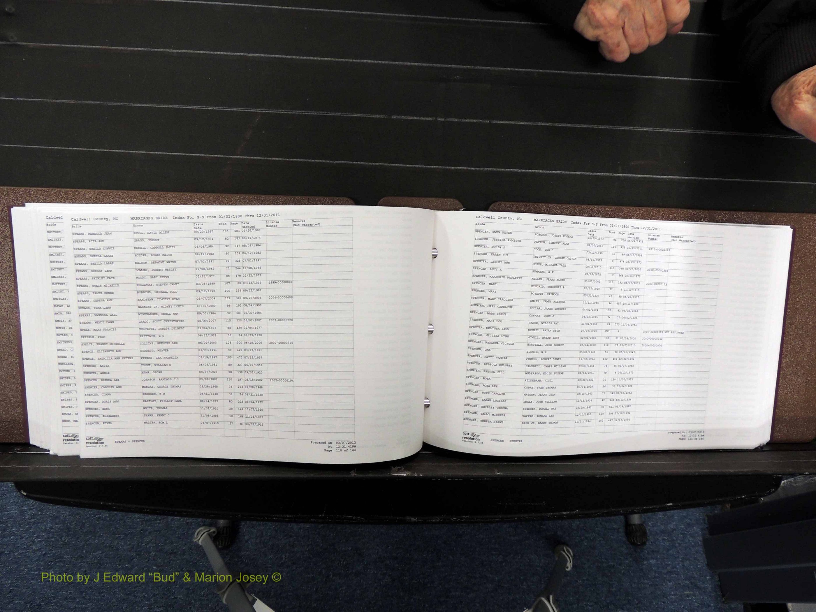 Caldwell Co, NC, Marriages, Female Index, N-Z, 1800-2011 (258).JPG