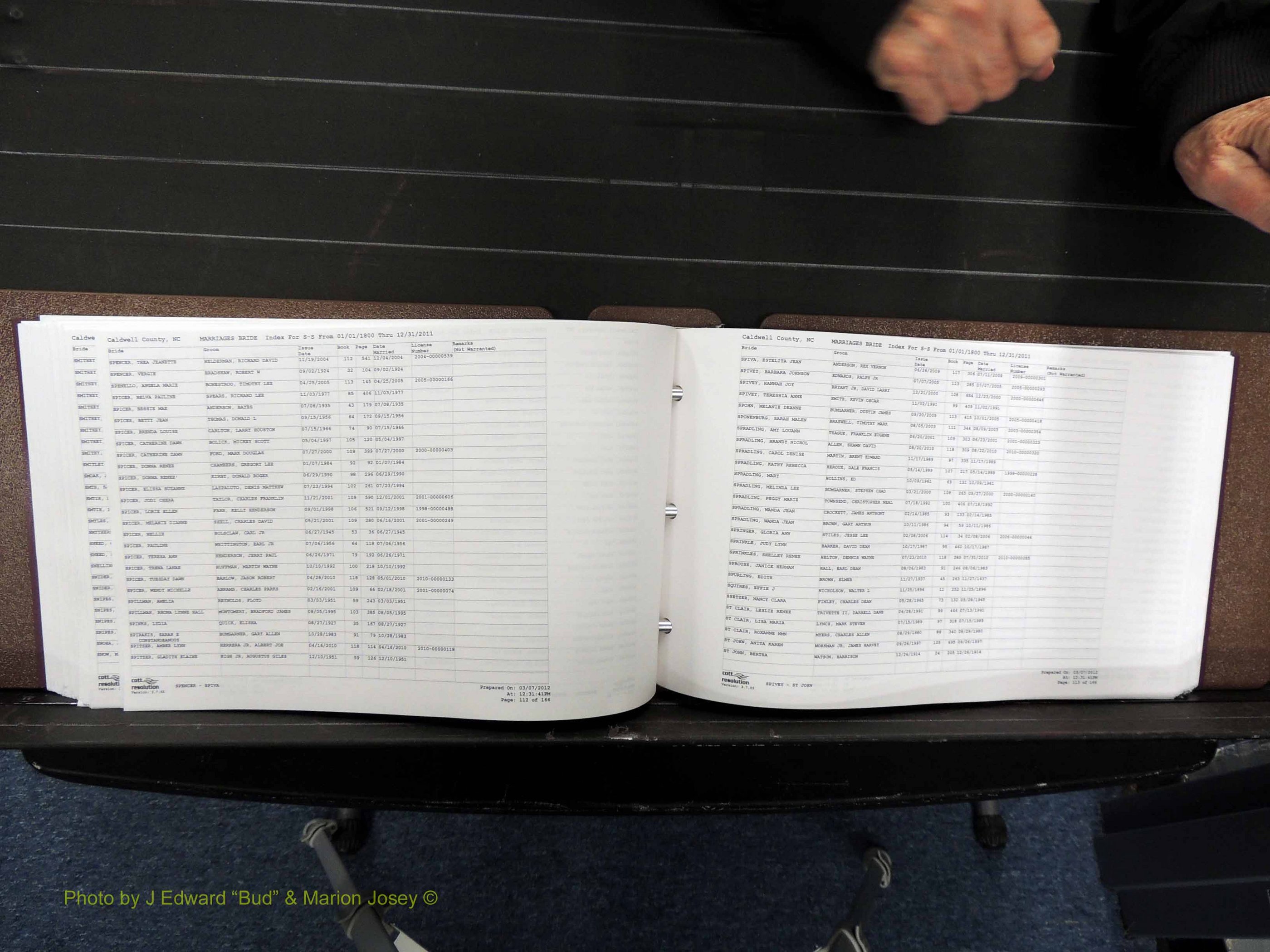 Caldwell Co, NC, Marriages, Female Index, N-Z, 1800-2011 (259).JPG