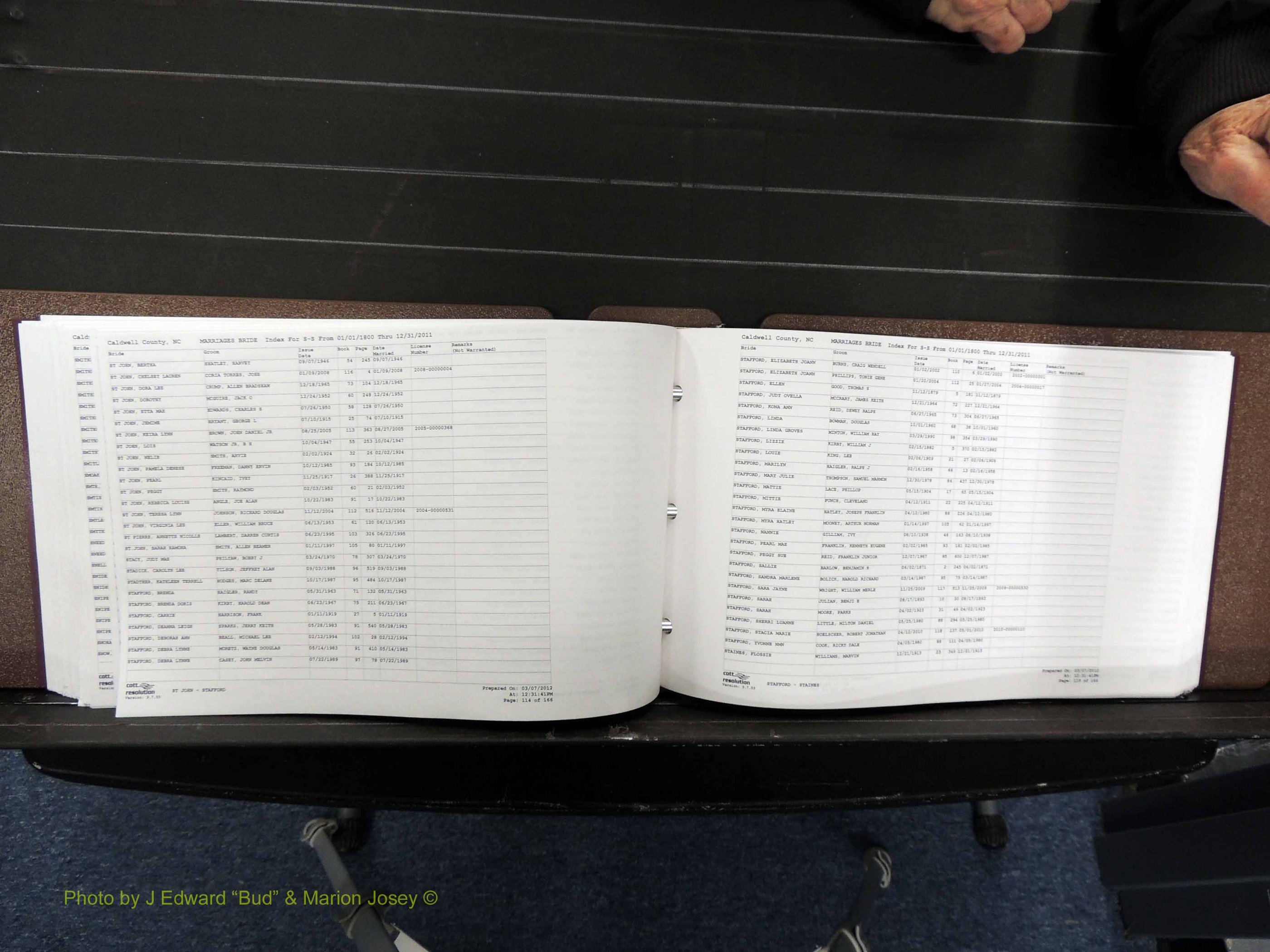 Caldwell Co, NC, Marriages, Female Index, N-Z, 1800-2011 (260).JPG
