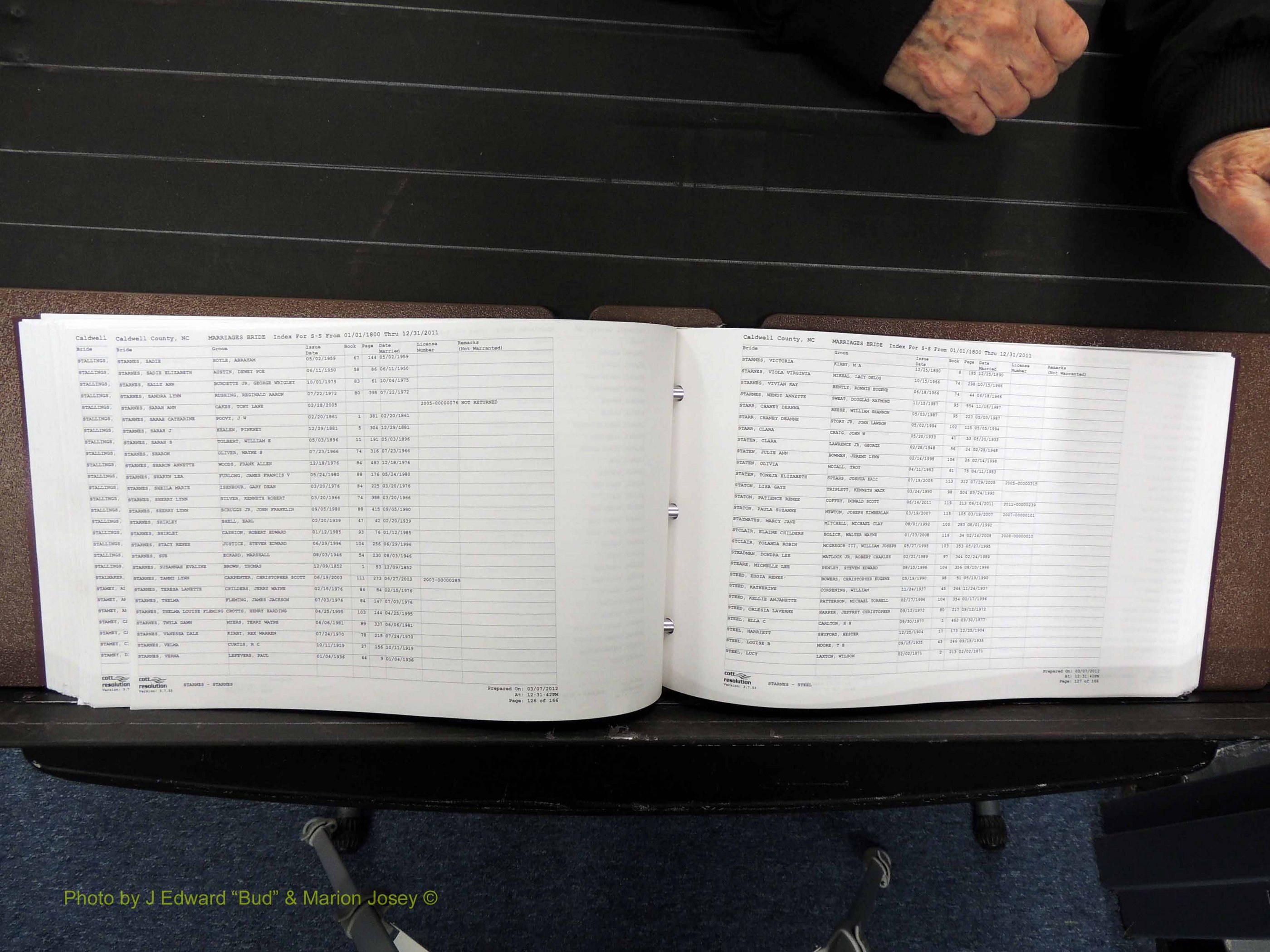 Caldwell Co, NC, Marriages, Female Index, N-Z, 1800-2011 (266).JPG