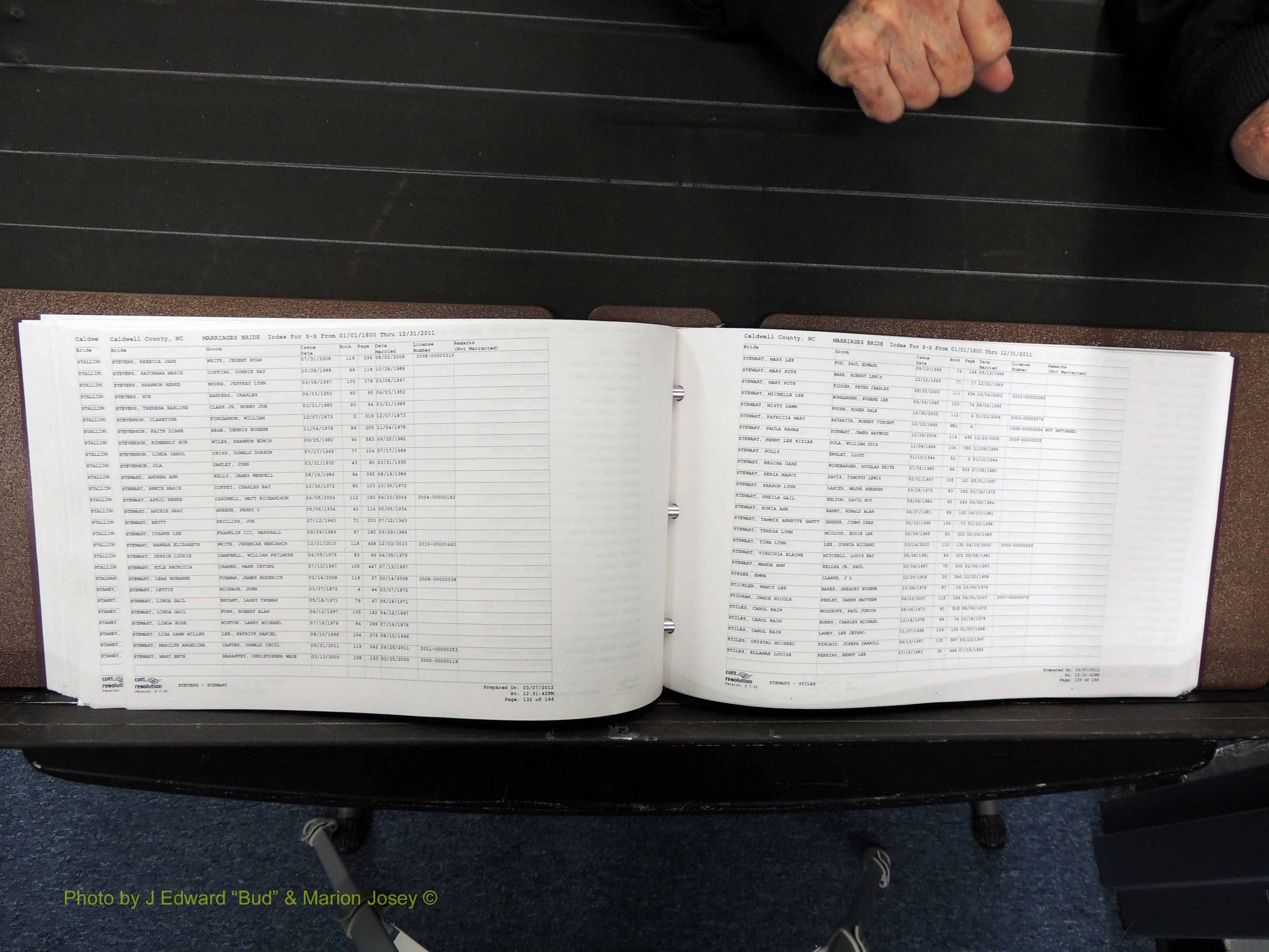 Caldwell Co, NC, Marriages, Female Index, N-Z, 1800-2011 (269).JPG
