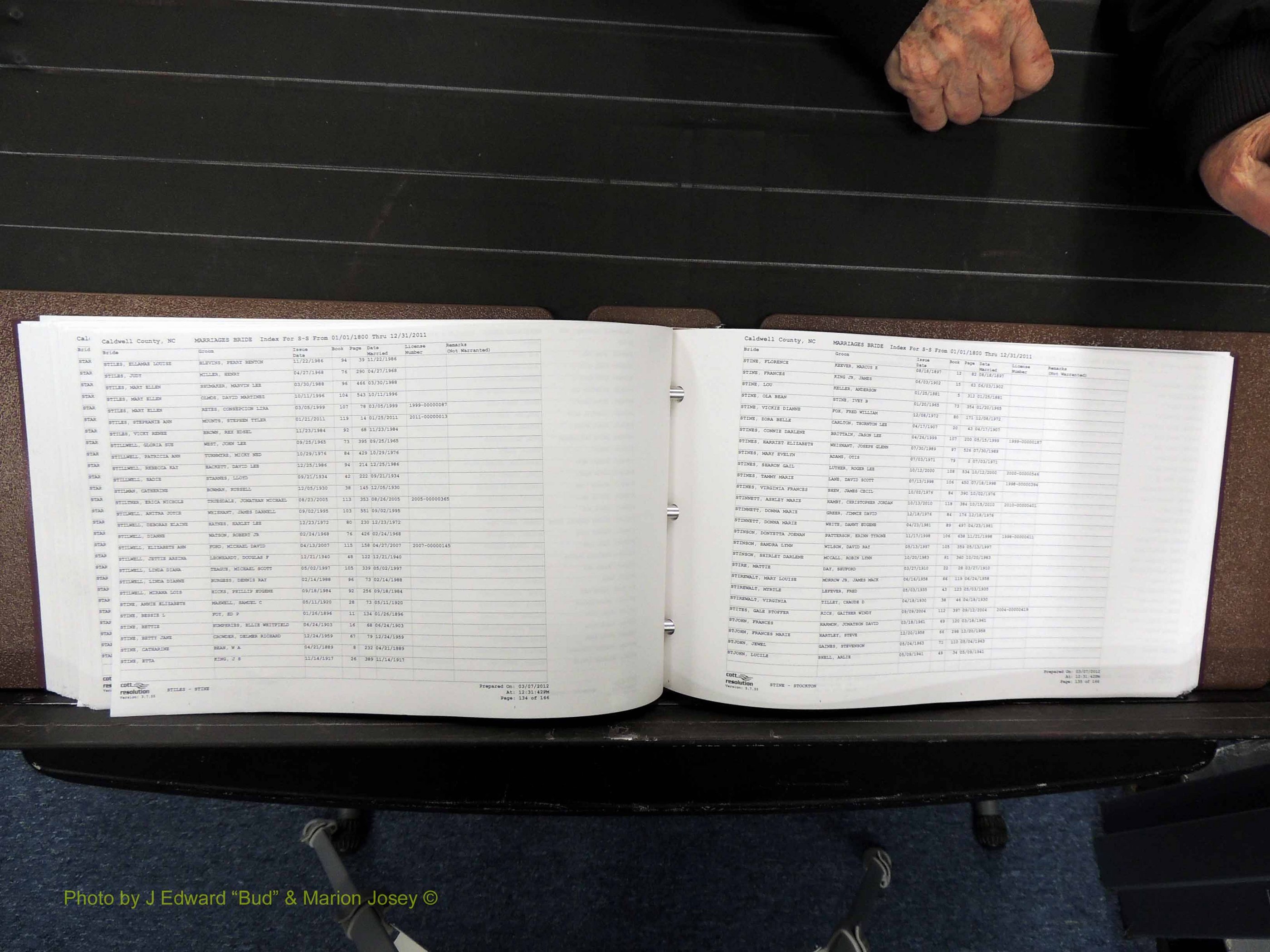 Caldwell Co, NC, Marriages, Female Index, N-Z, 1800-2011 (270).JPG