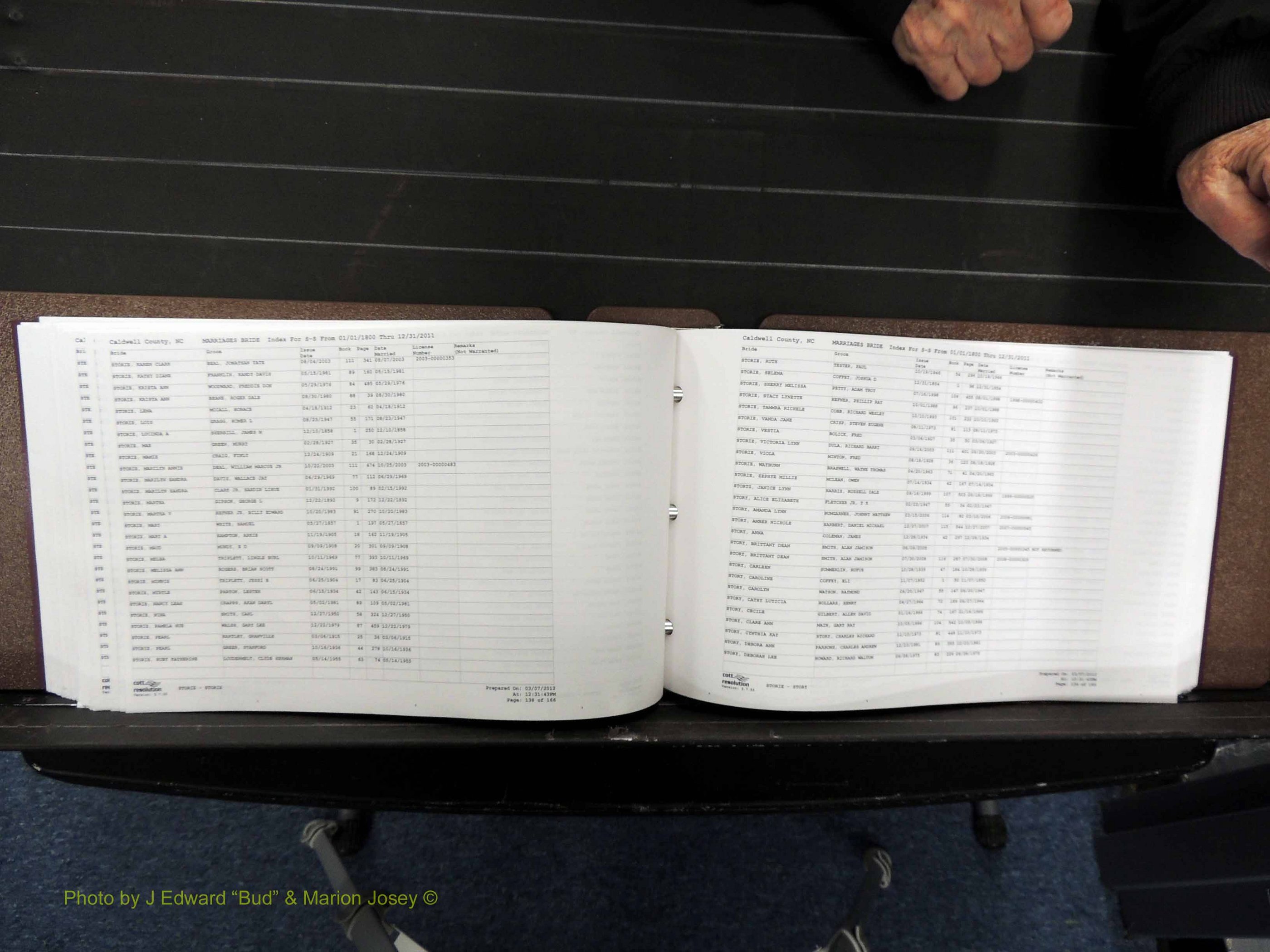 Caldwell Co, NC, Marriages, Female Index, N-Z, 1800-2011 (272).JPG