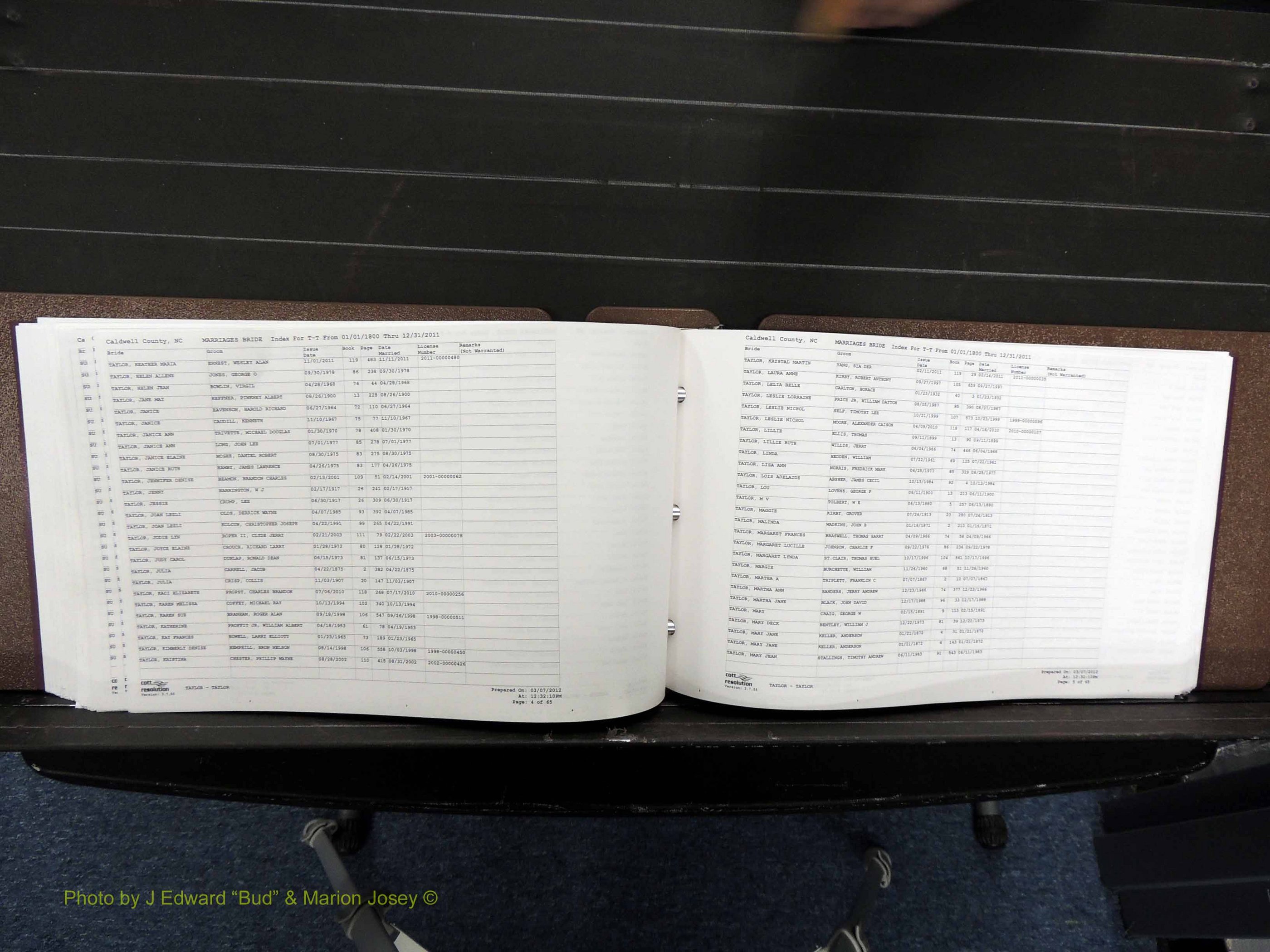 Caldwell Co, NC, Marriages, Female Index, N-Z, 1800-2011 (288).JPG