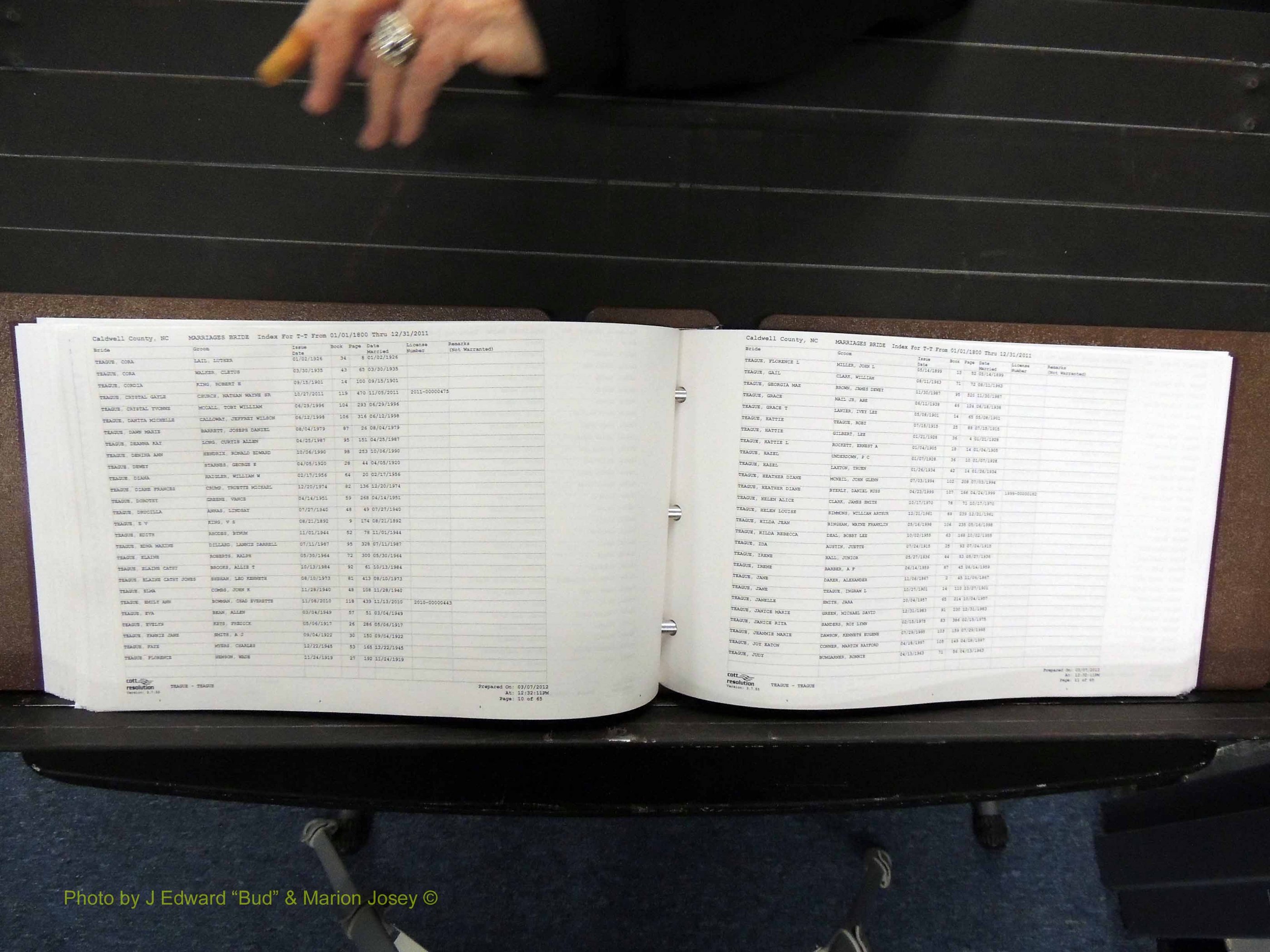 Caldwell Co, NC, Marriages, Female Index, N-Z, 1800-2011 (291).JPG
