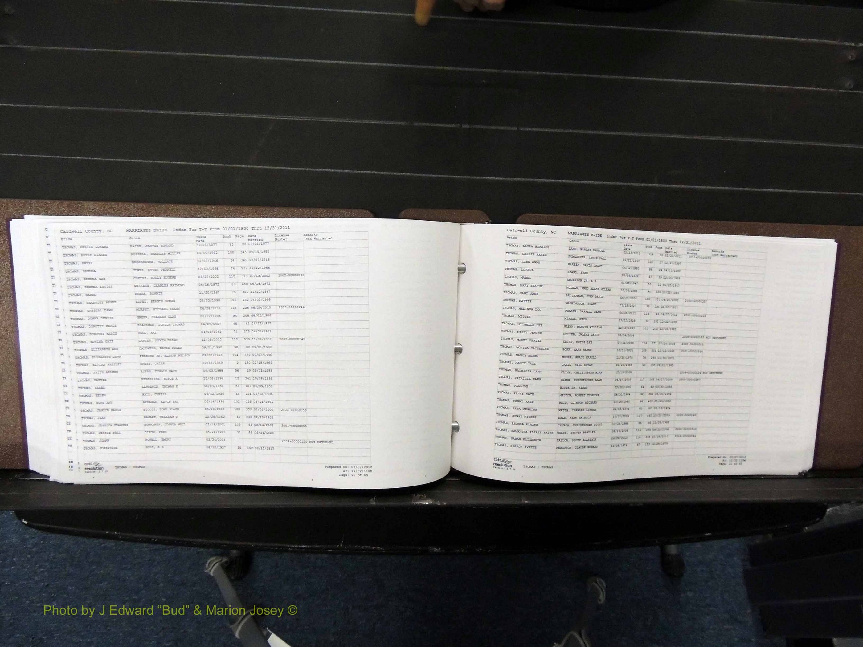 Caldwell Co, NC, Marriages, Female Index, N-Z, 1800-2011 (296).JPG