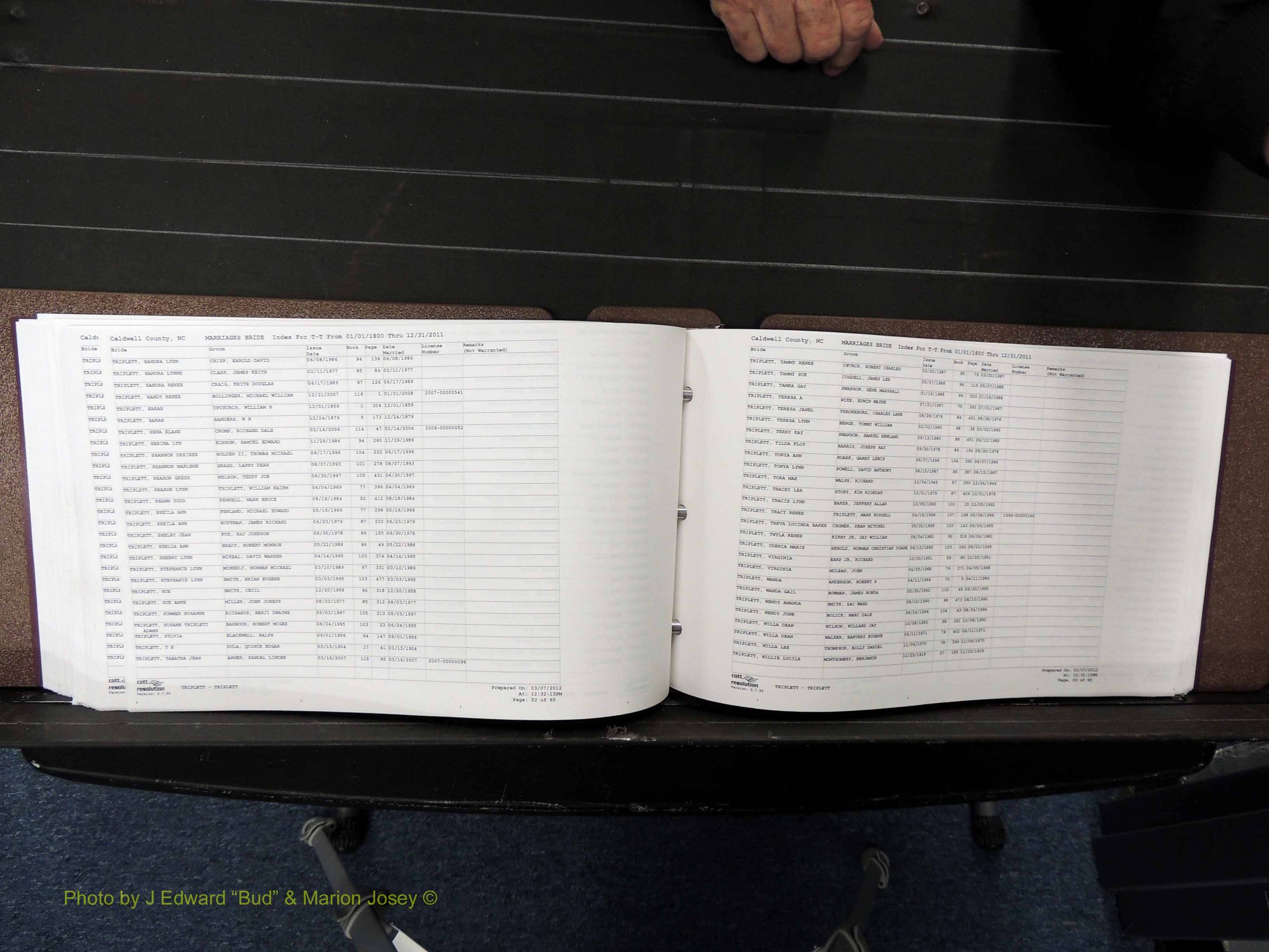 Caldwell Co, NC, Marriages, Female Index, N-Z, 1800-2011 (312).JPG
