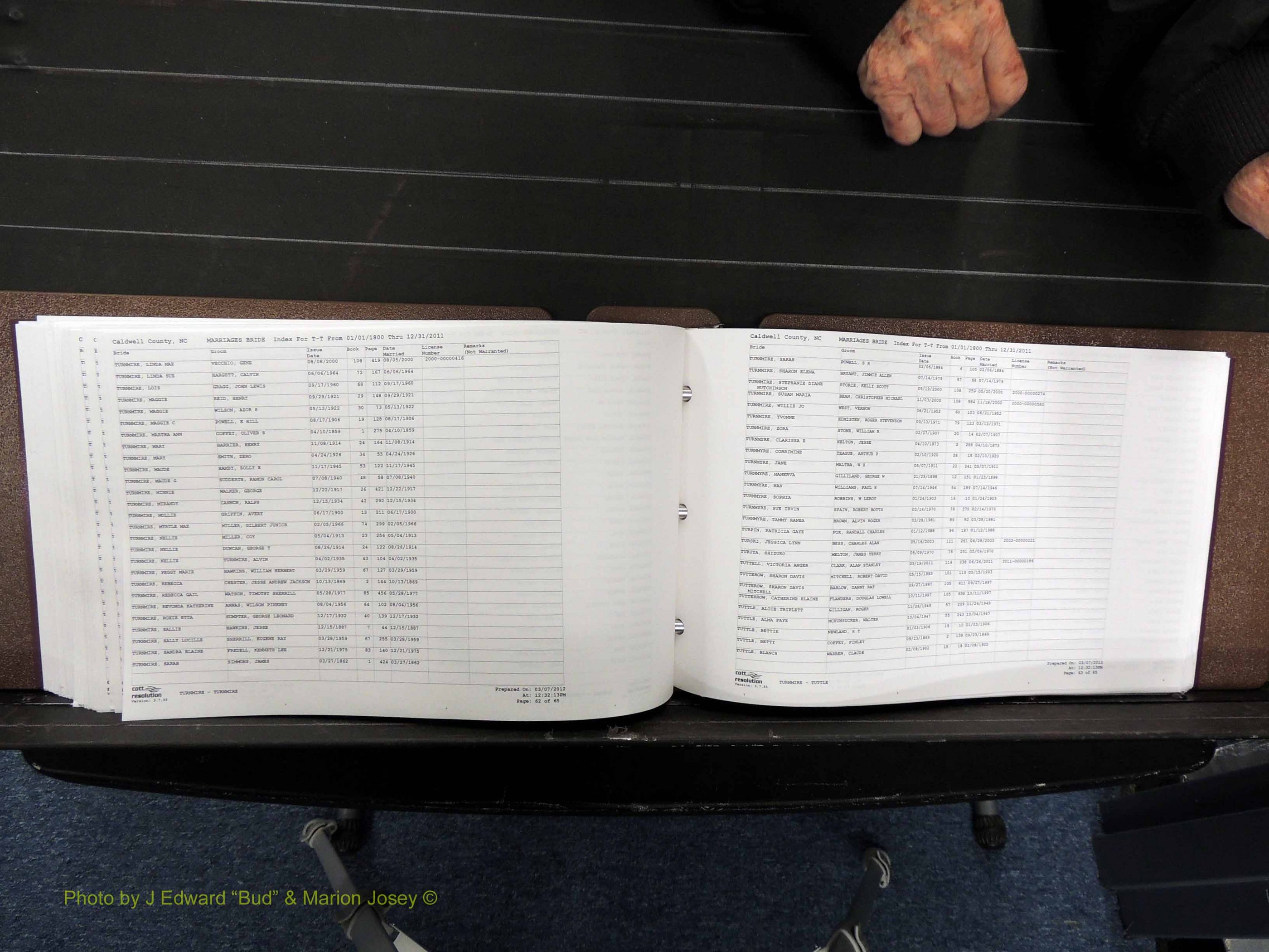 Caldwell Co, NC, Marriages, Female Index, N-Z, 1800-2011 (317).JPG