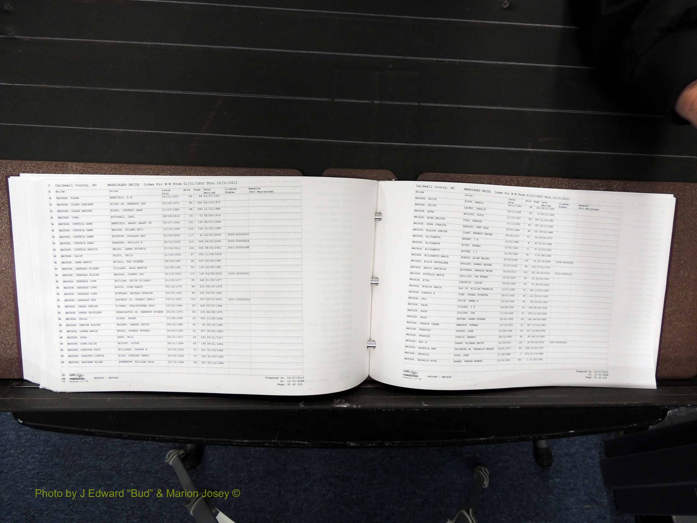 Caldwell Co, NC, Marriages, Female Index, N-Z, 1800-2011 (338).JPG