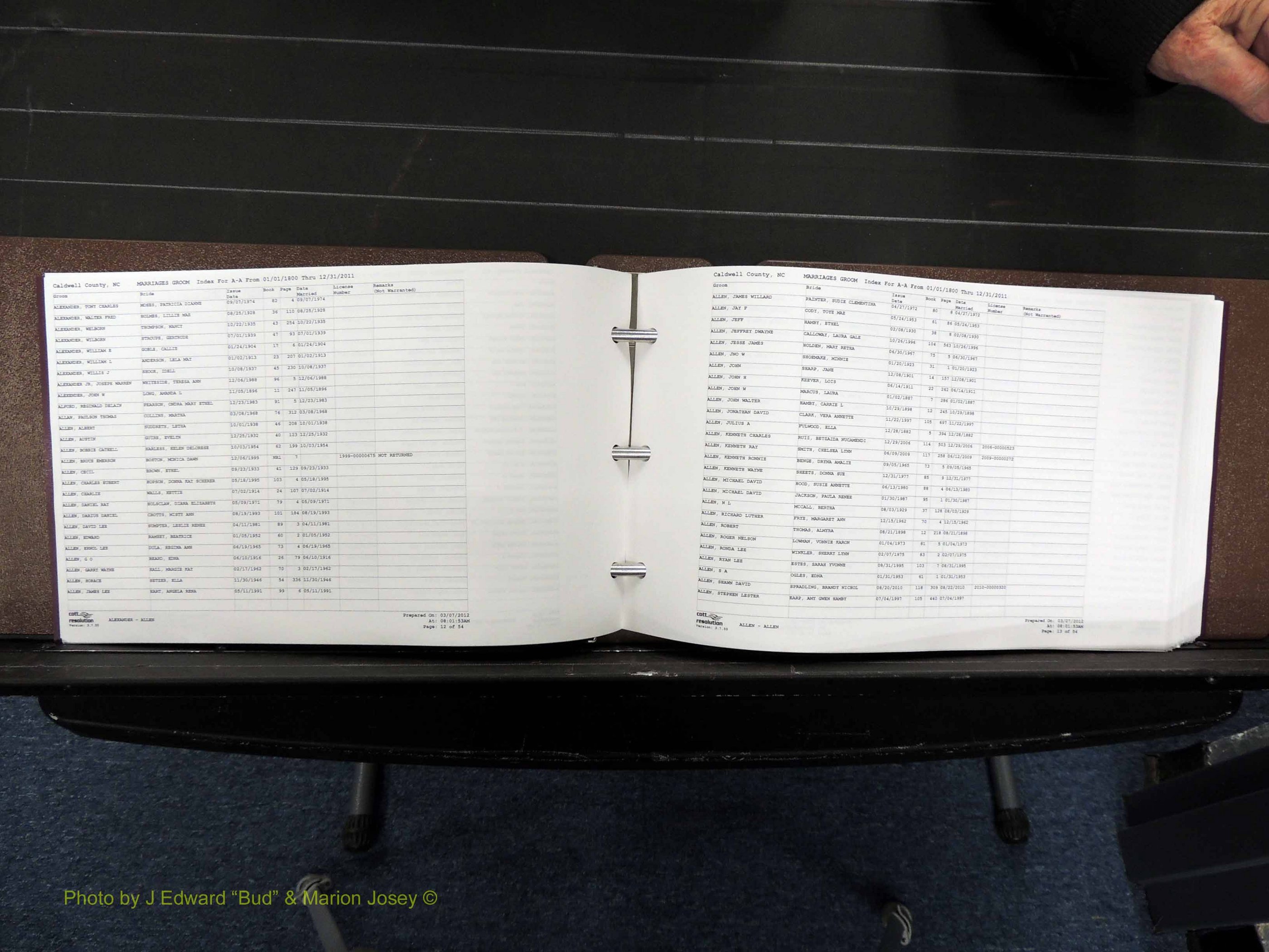 Caldwell Co, NC, Marriages, Male Index, A-C, 1800-2011 (107).JPG