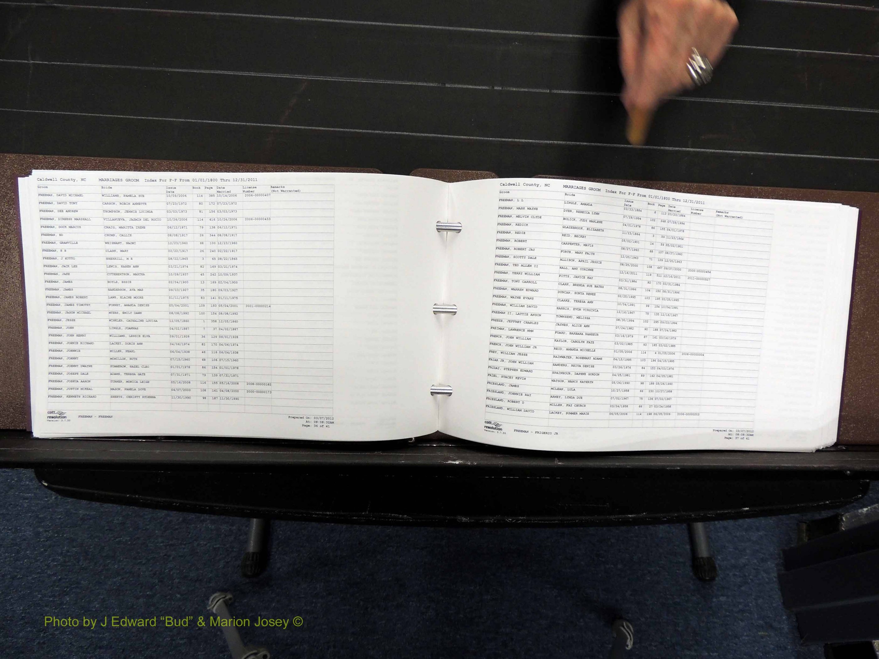 Caldwell Co, NC, Marriages, Male Index, D-L, 1800-2011 (164).JPG