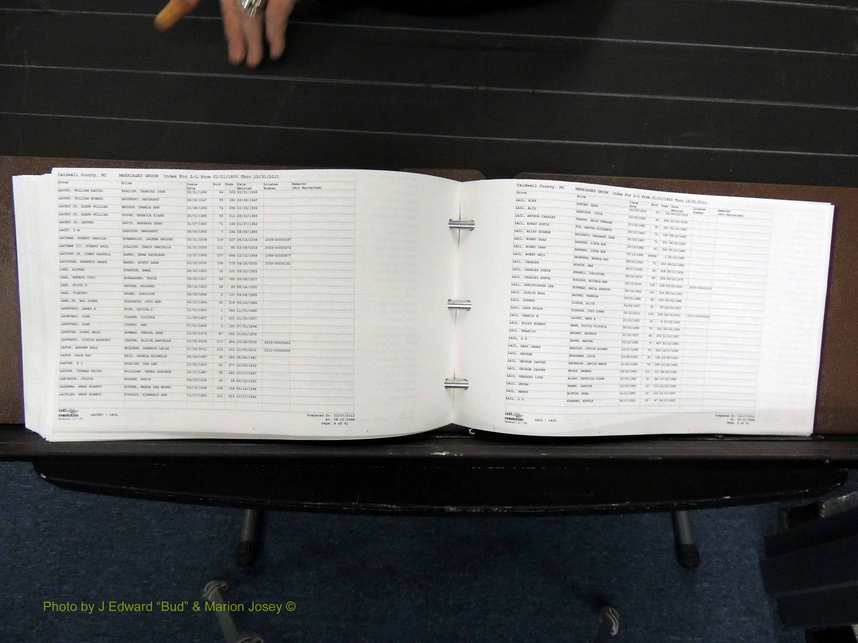 Caldwell Co, NC, Marriages, Male Index, D-L, 1800-2011 (345).JPG
