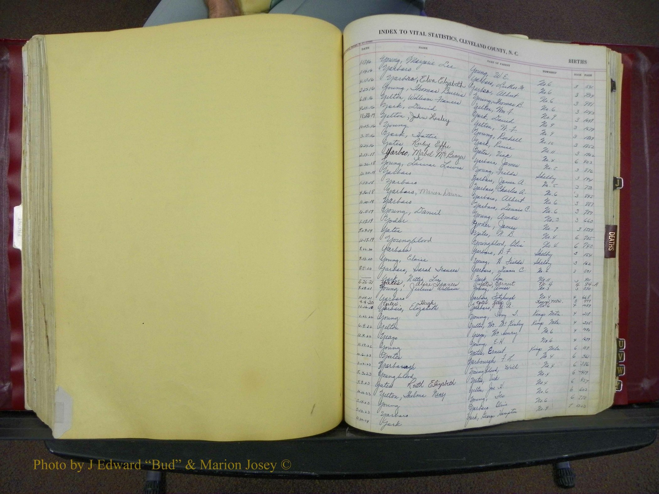 Cleveland Co, NC, Births, A-Z, 1916-1931 (275).JPG