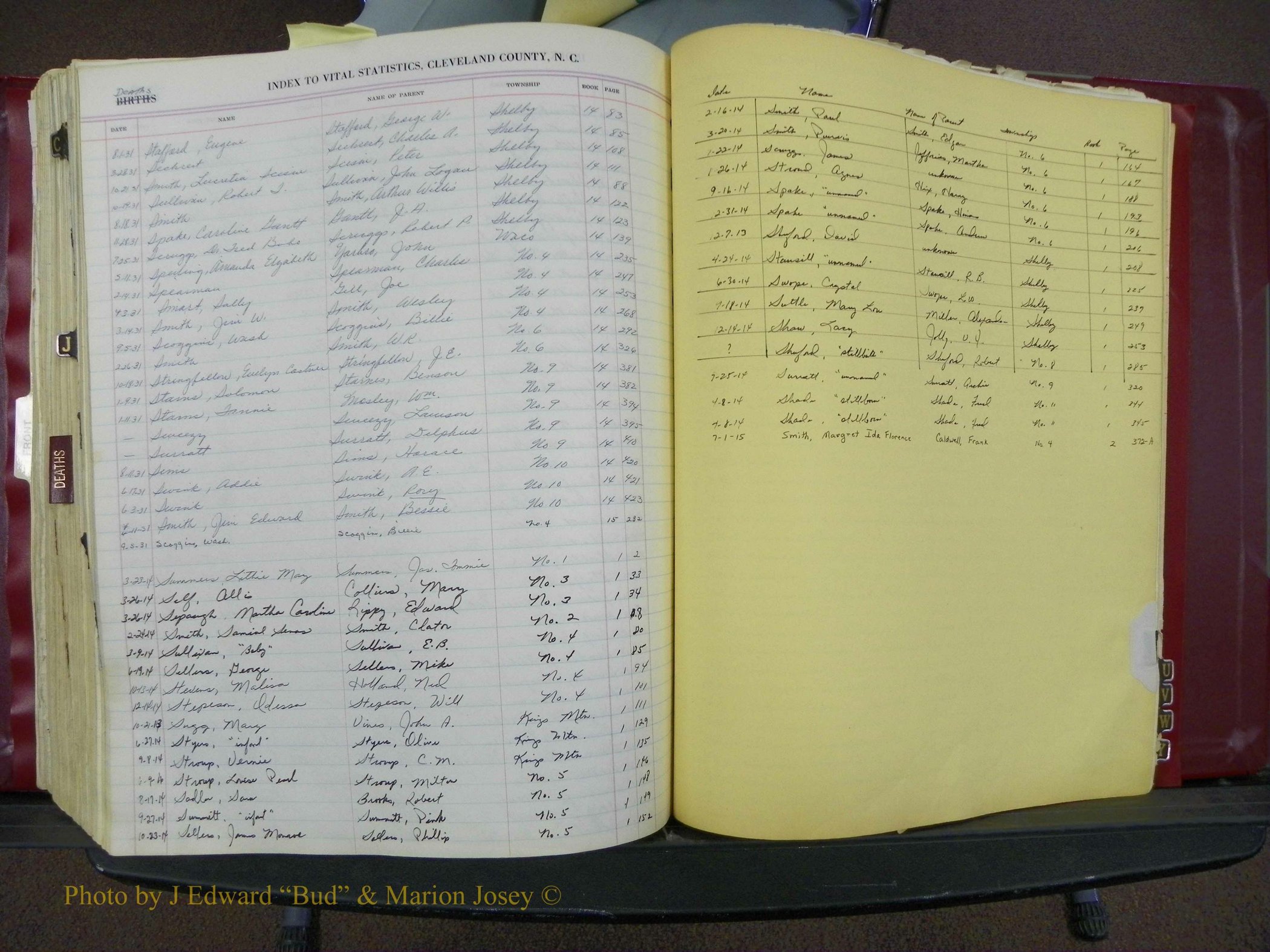 Cleveland Co, NC, Births, A-Z, 1916-1931 (372).JPG