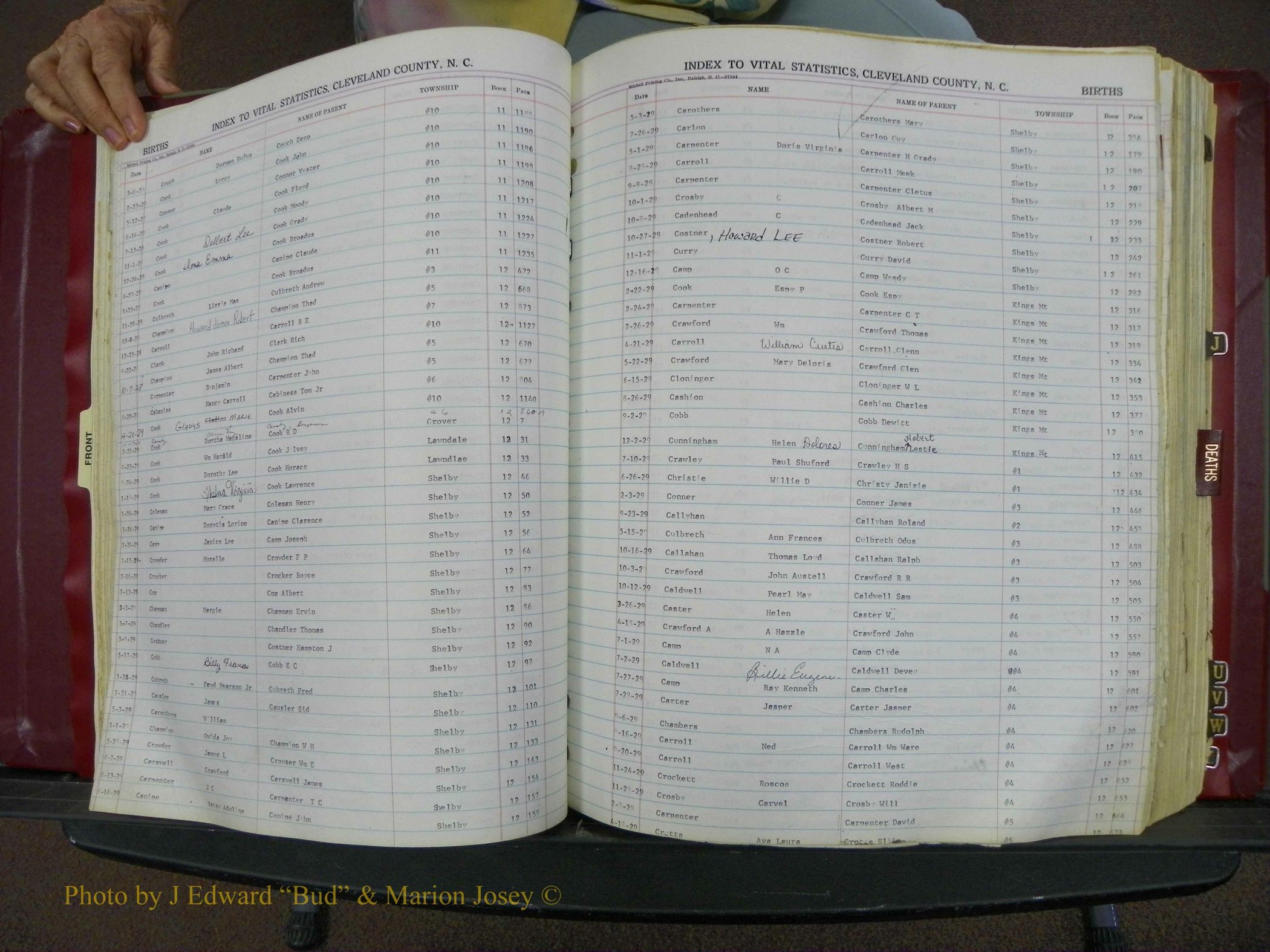 Cleveland Co, NC, Births, A-Z, 1916-1931 (51).JPG