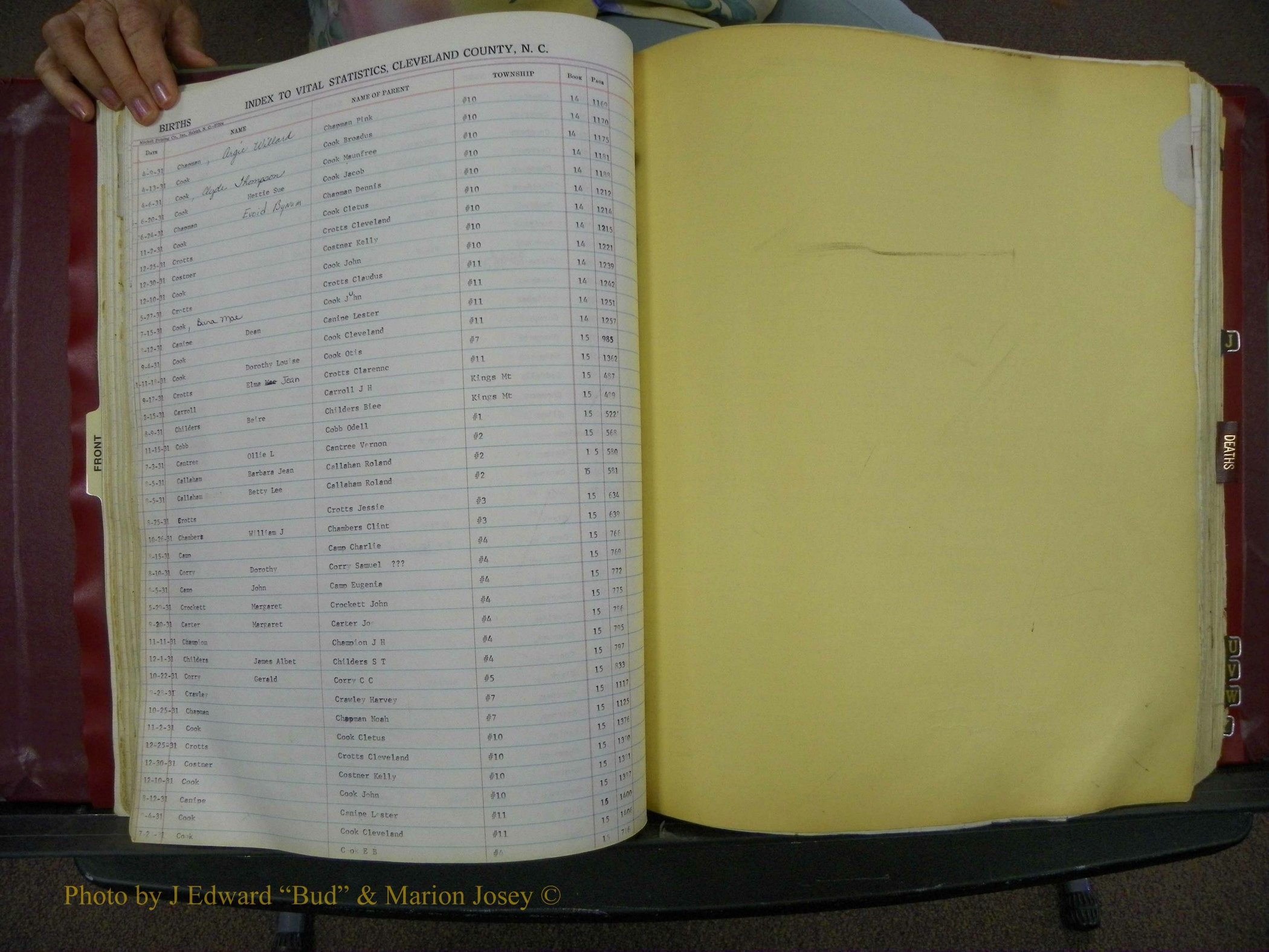 Cleveland Co, NC, Births, A-Z, 1916-1931 (55).JPG