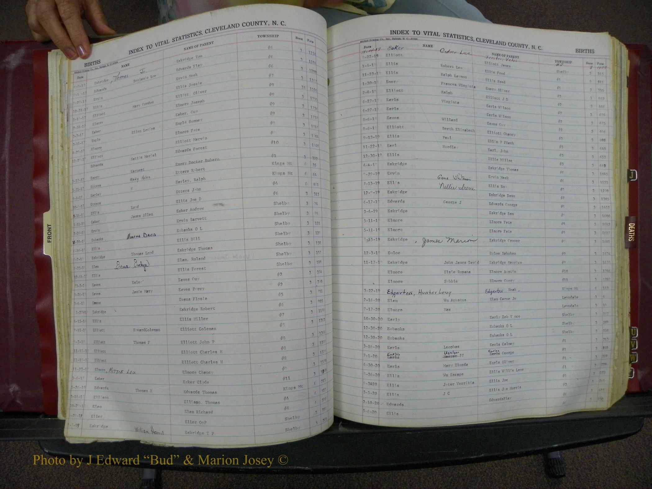 Cleveland Co, NC, Births, A-Z, 1916-1931 (68).JPG