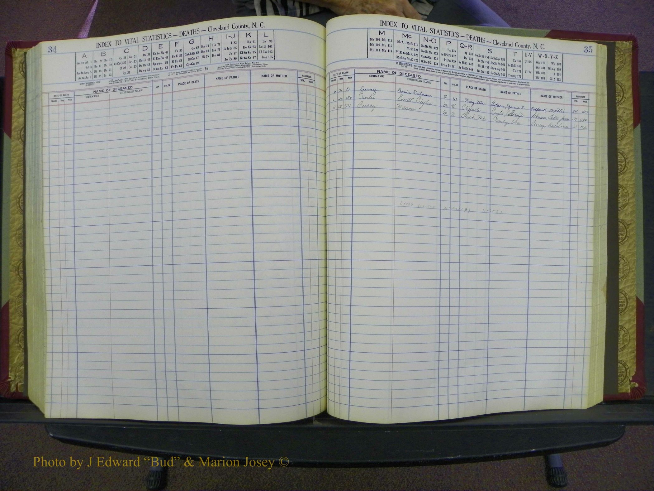 Cleveland Co, NC Deaths, A-Z, 1951-1956 (20).JPG