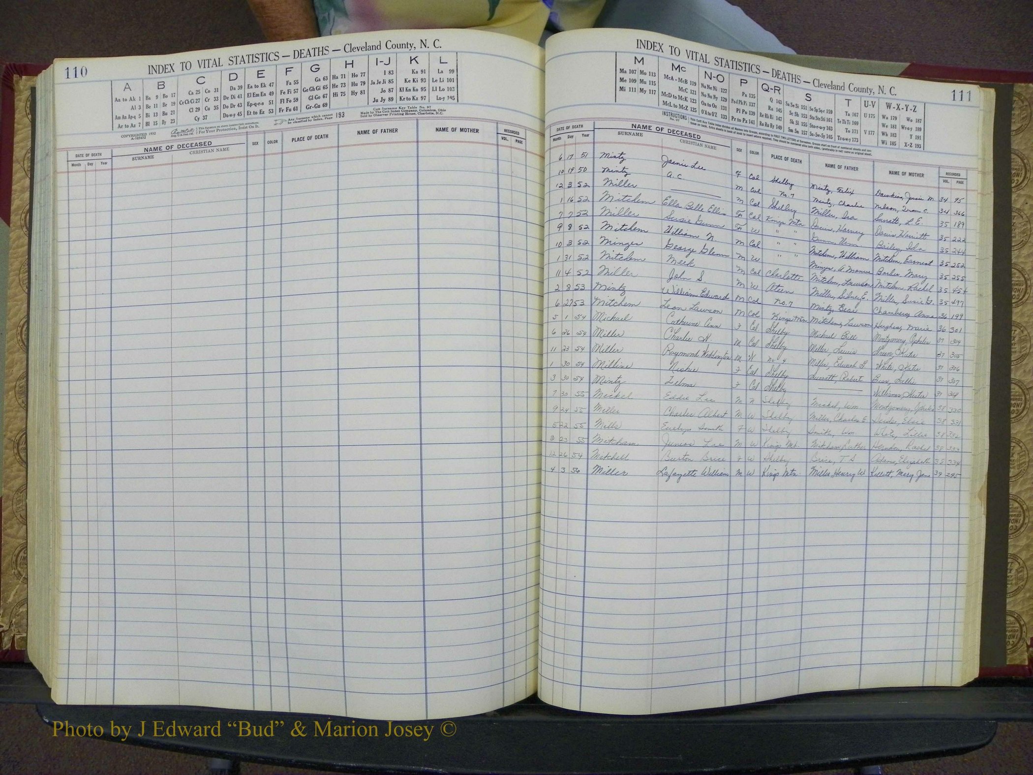 Cleveland Co, NC Deaths, A-Z, 1951-1956 (58).JPG