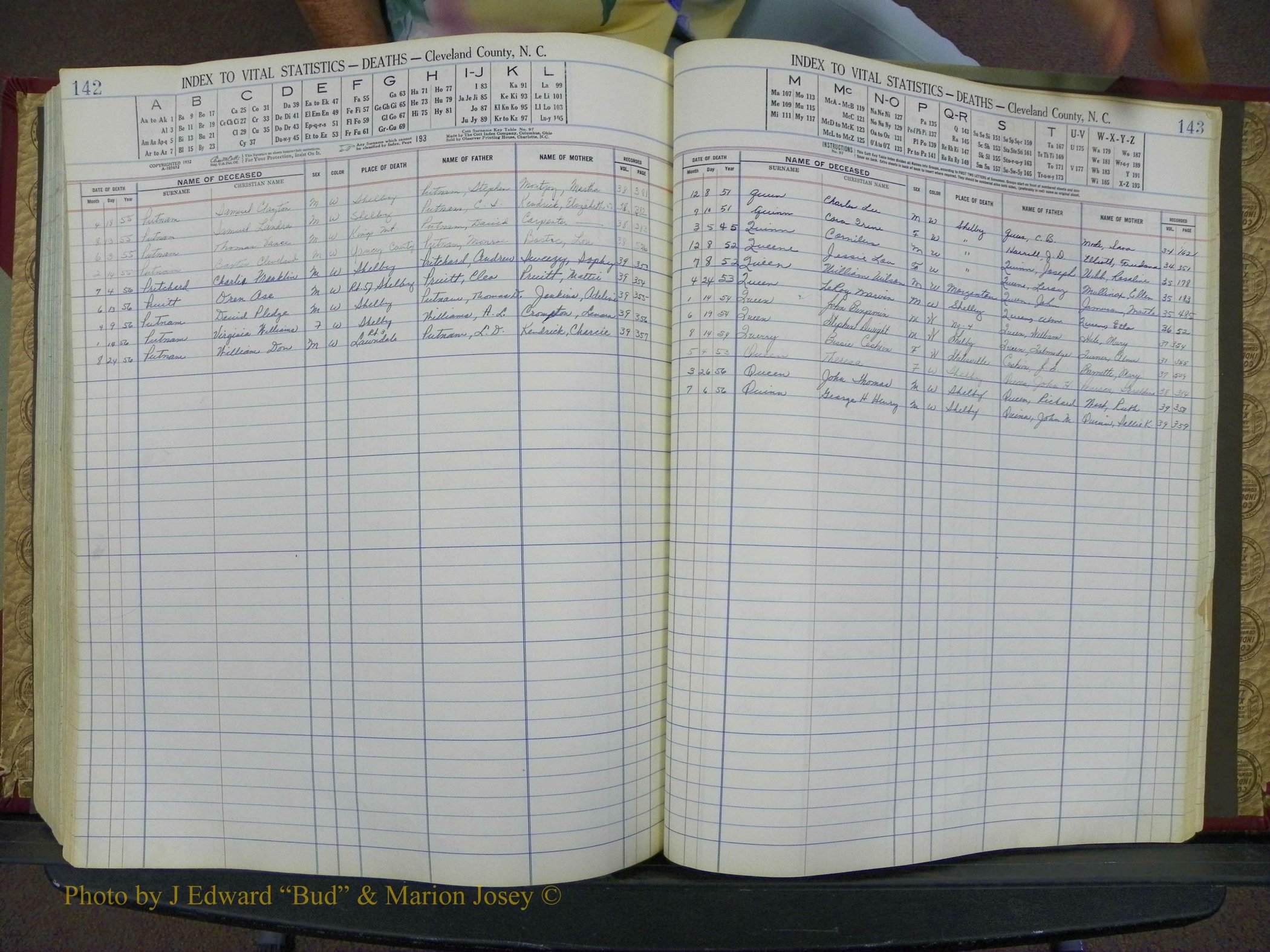Cleveland Co, NC Deaths, A-Z, 1951-1956 (74).JPG