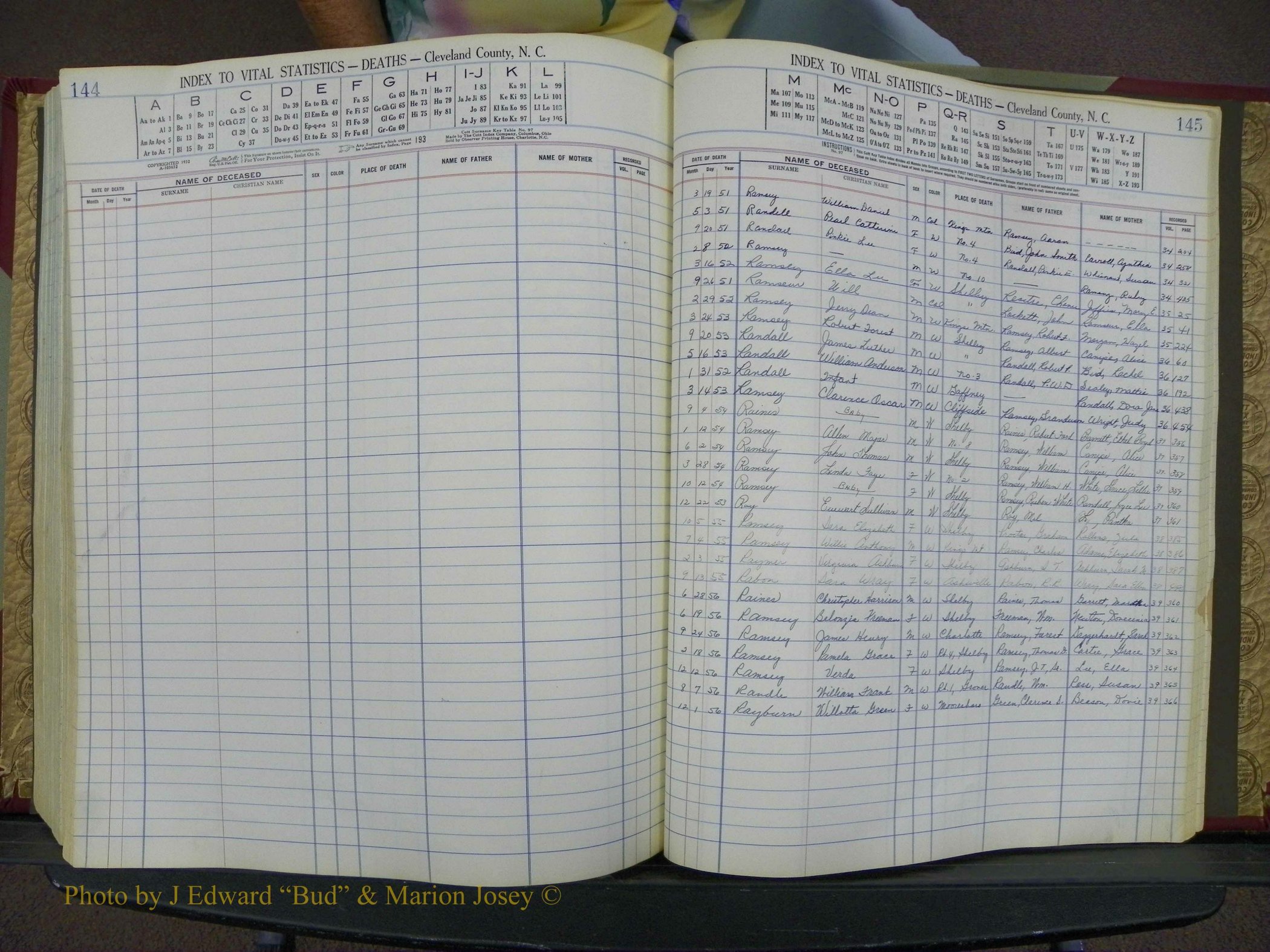 Cleveland Co, NC Deaths, A-Z, 1951-1956 (75).JPG