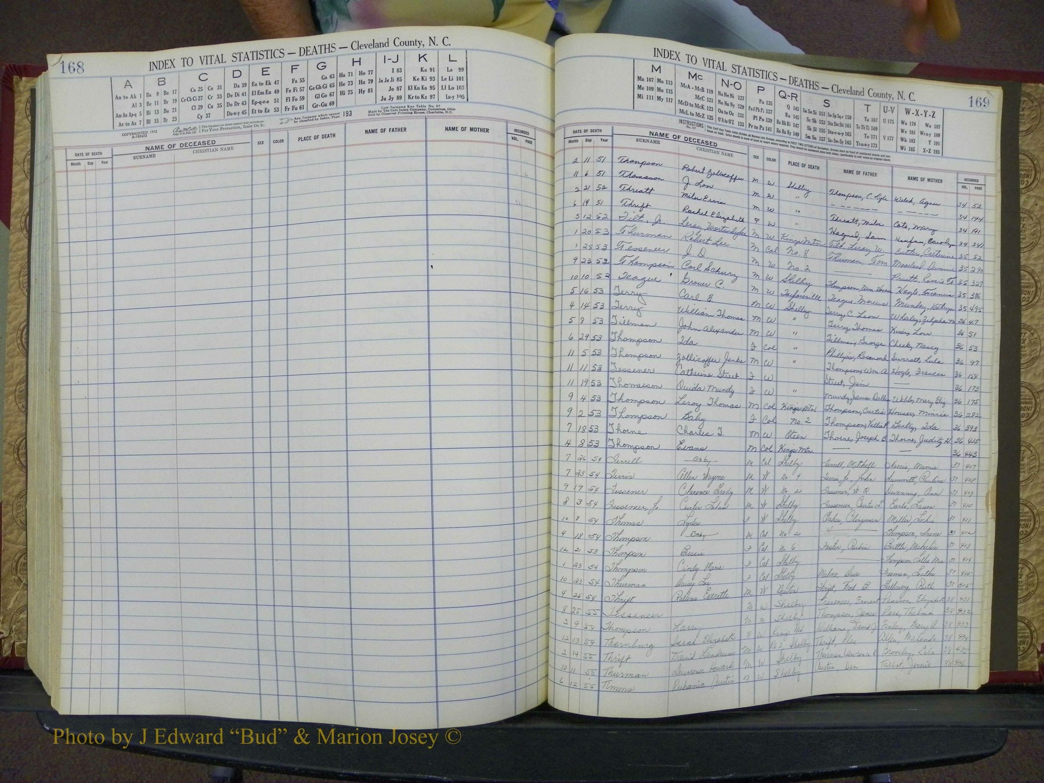 Cleveland Co, NC Deaths, A-Z, 1951-1956 (88).JPG