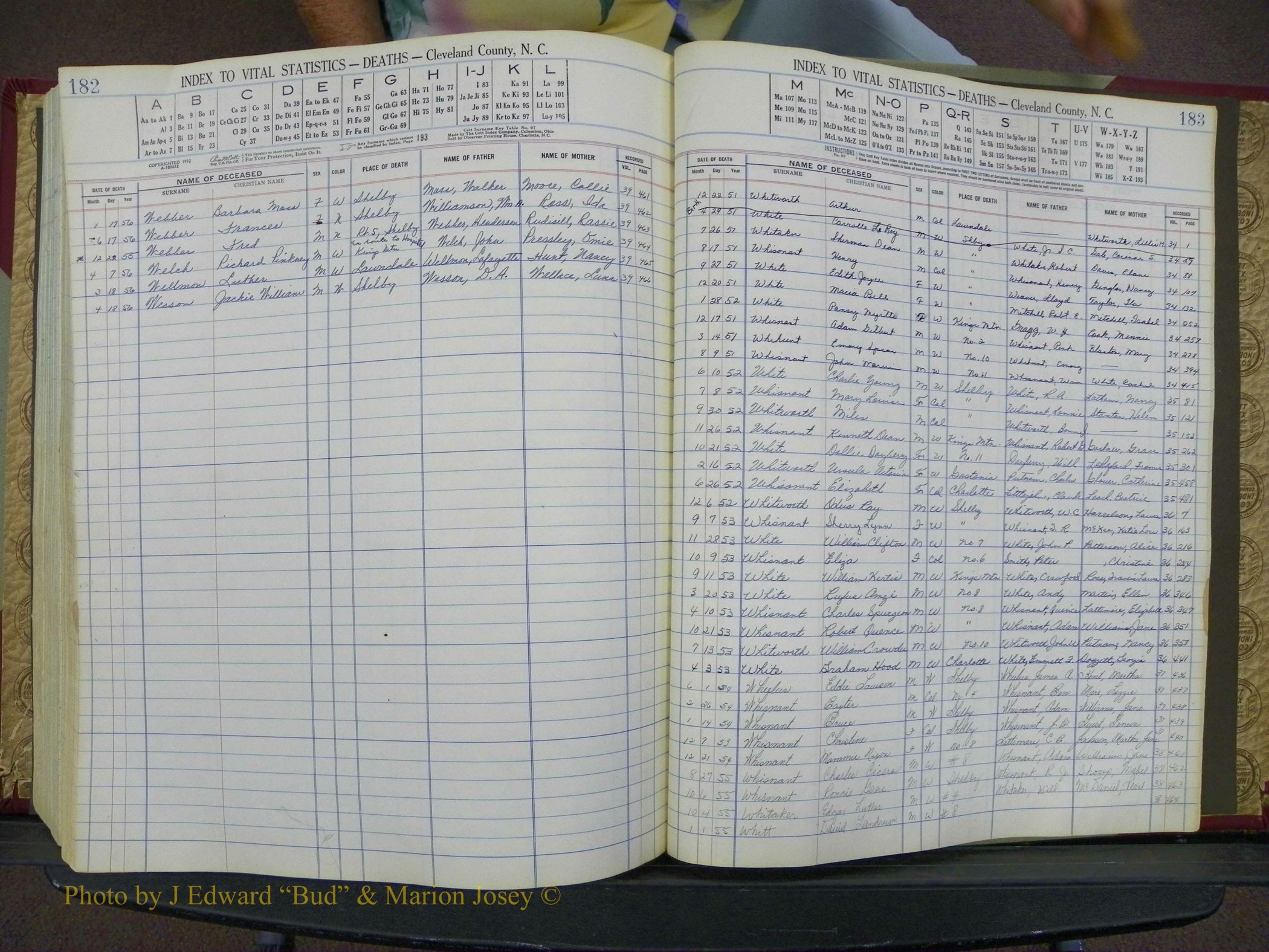 Cleveland Co, NC Deaths, A-Z, 1951-1956 (95).JPG