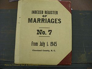 Cleveland Co, NC Marriage Book 7, A-Z, 1945-1968 (1).JPG