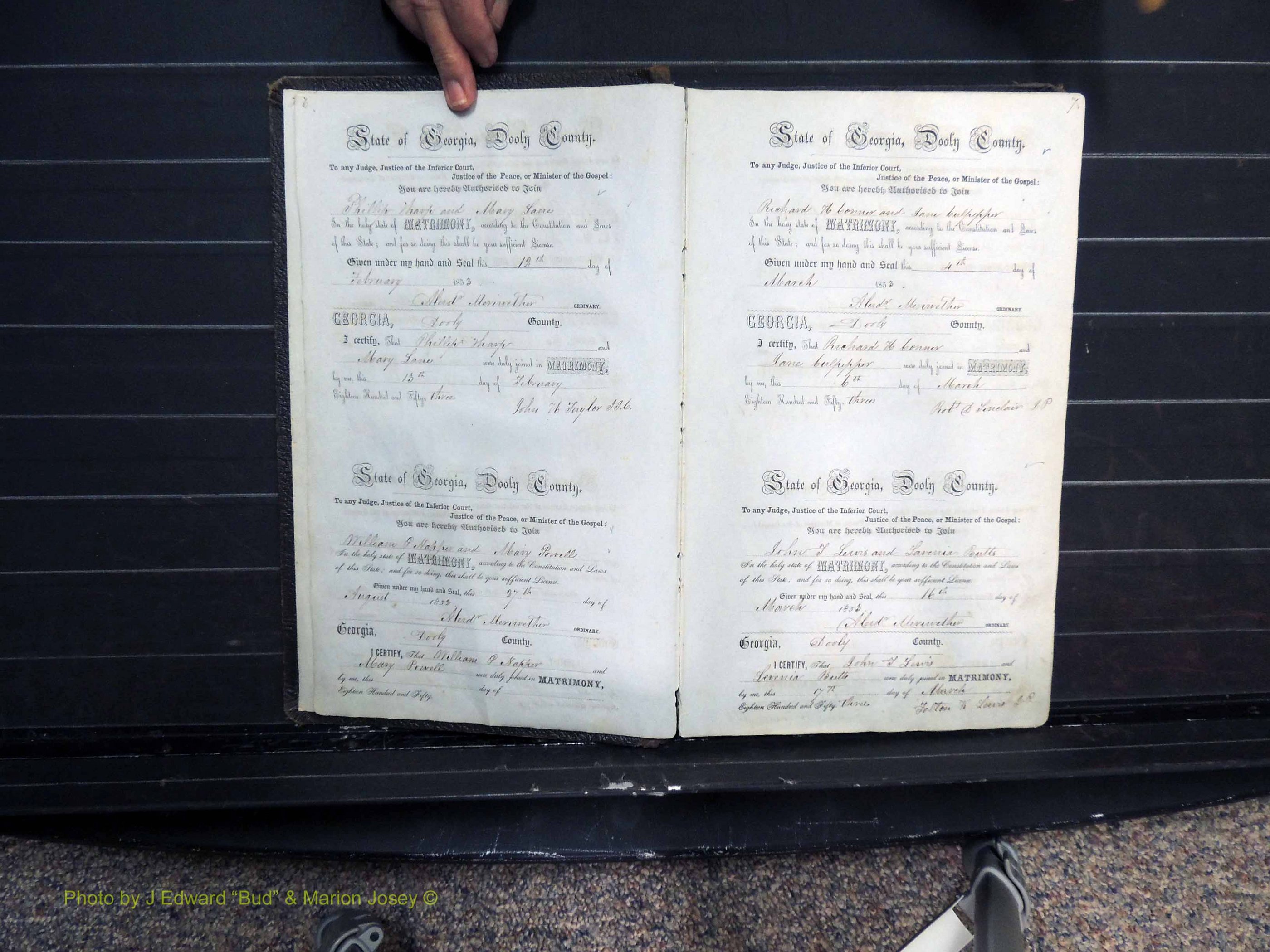 Dooly Co, GA, Marriages, Book B, 1852-1877 Pg 006-007.JPG