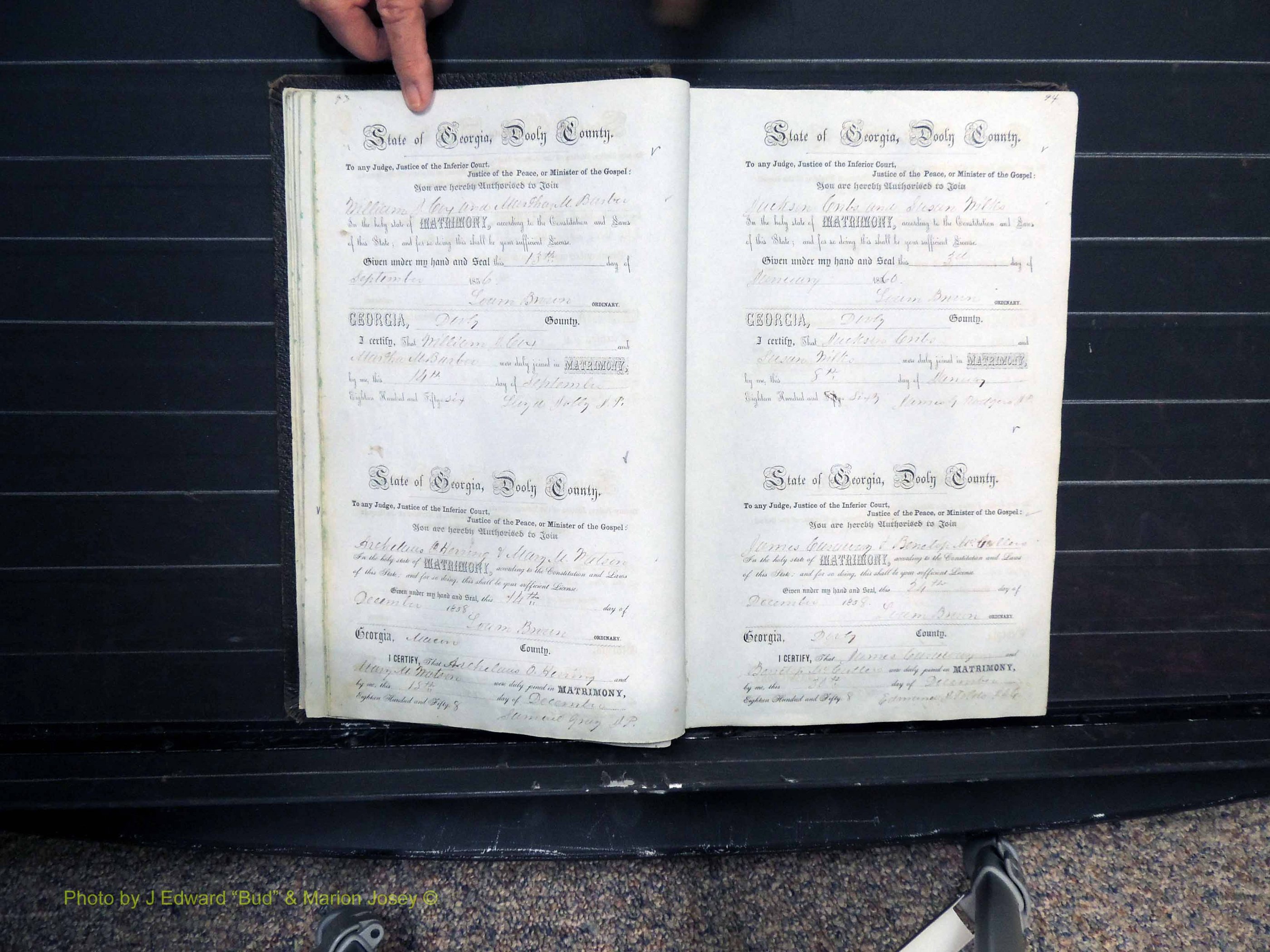 Dooly Co, GA, Marriages, Book B, 1852-1877 Pg 093-094.JPG