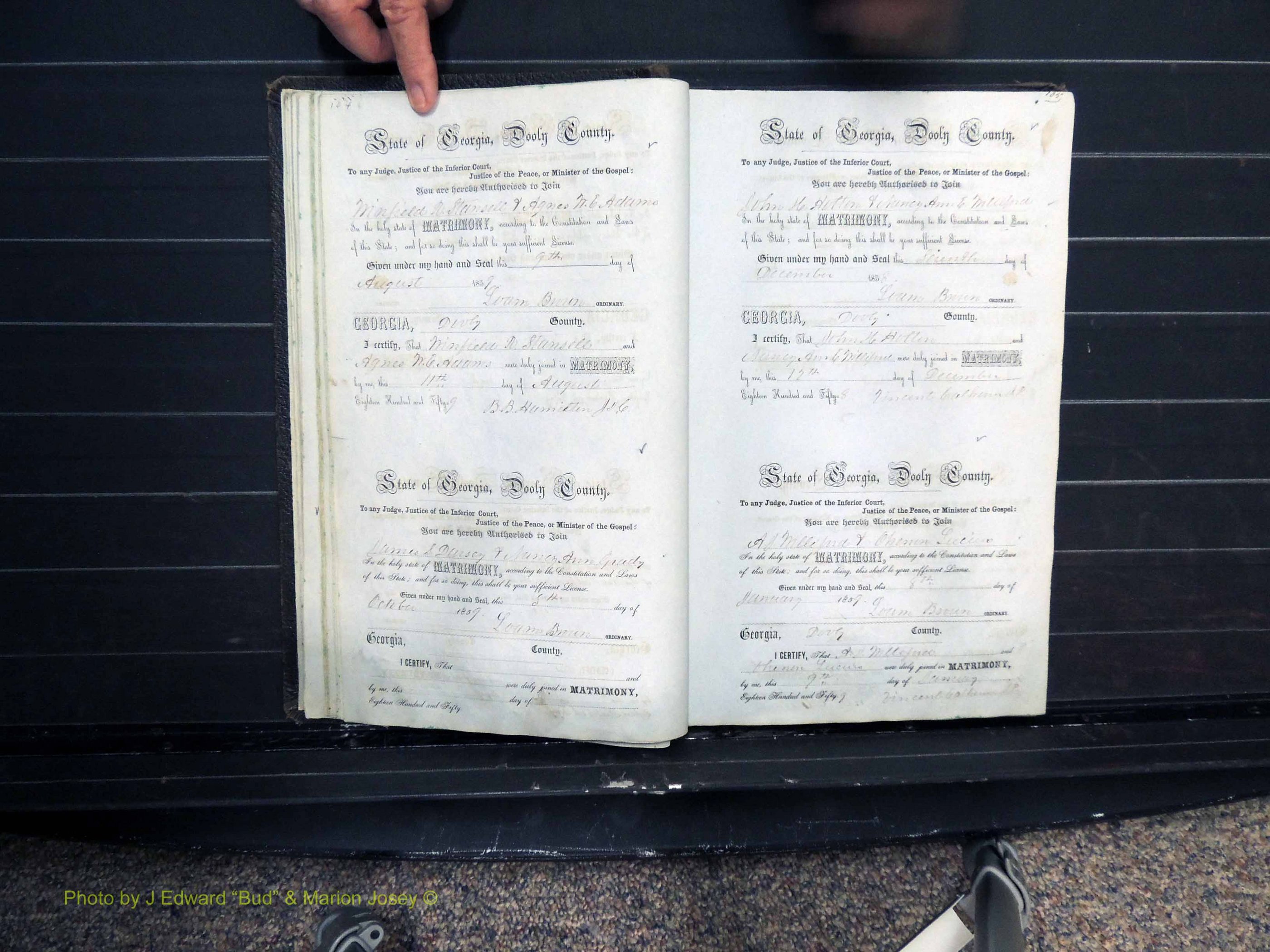 Dooly Co, GA, Marriages, Book B, 1852-1877 Pg 104-105.JPG