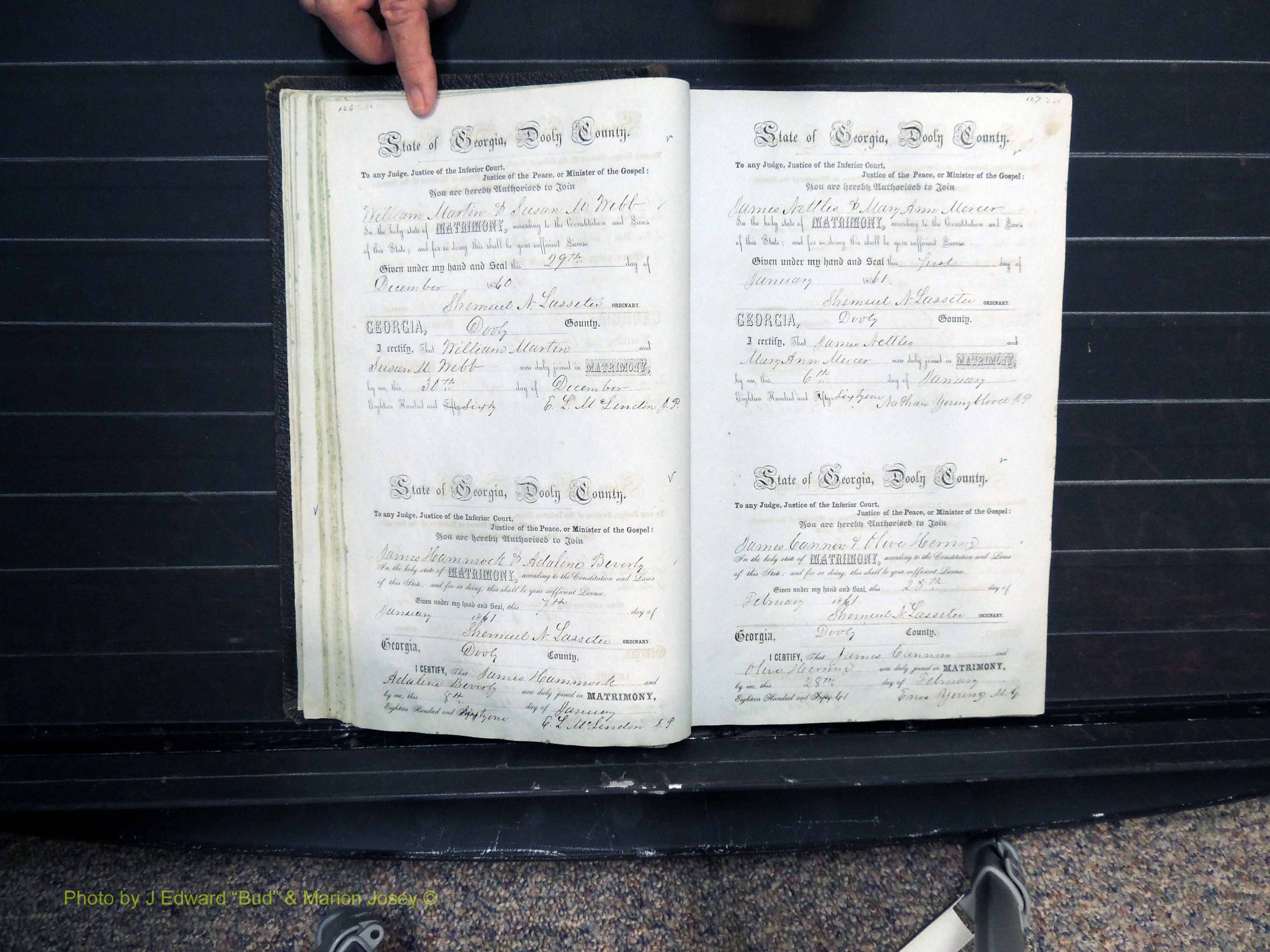 Dooly Co, GA, Marriages, Book B, 1852-1877 Pg 126-127.JPG