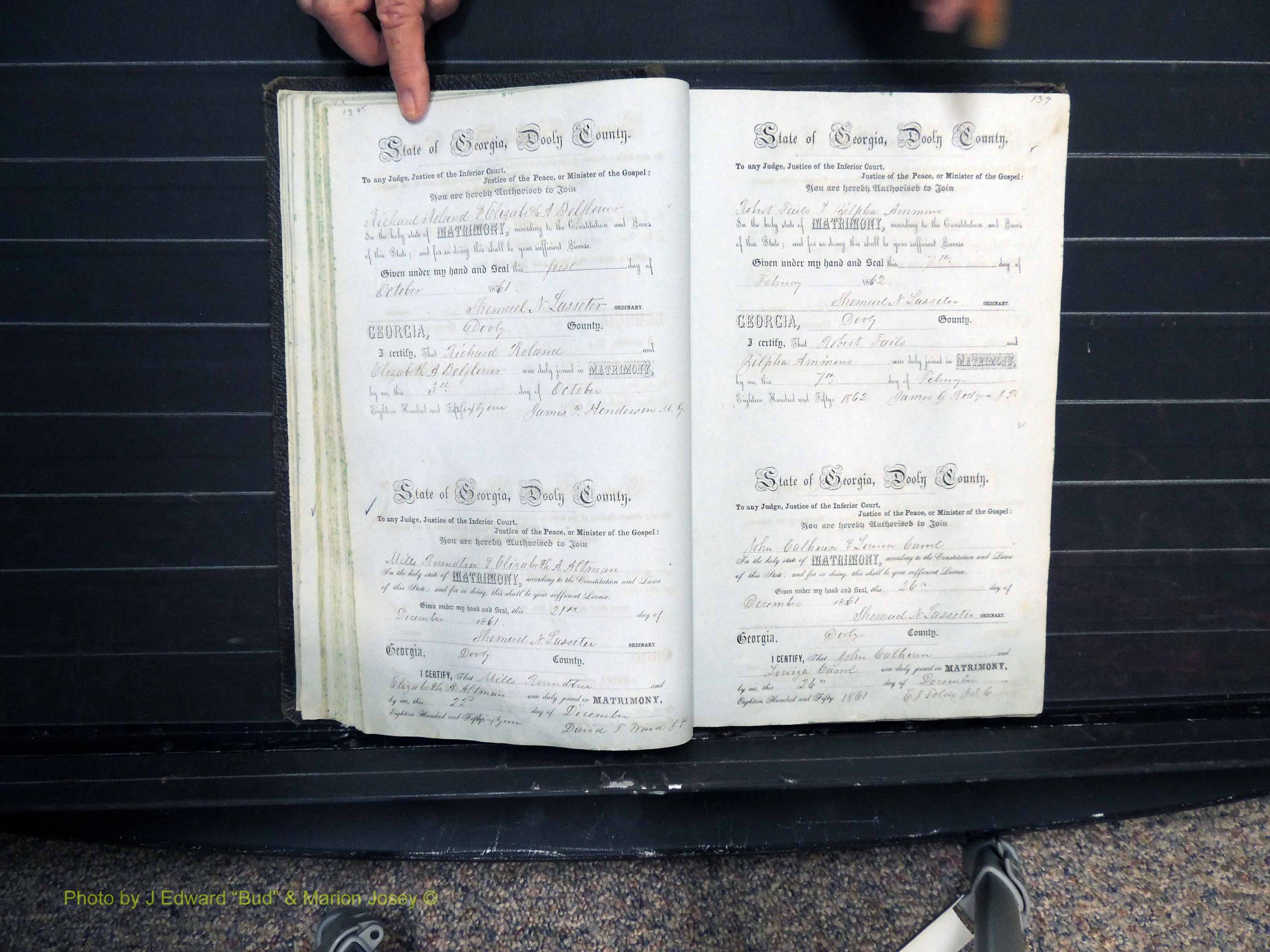 Dooly Co, GA, Marriages, Book B, 1852-1877 Pg 138-139.JPG