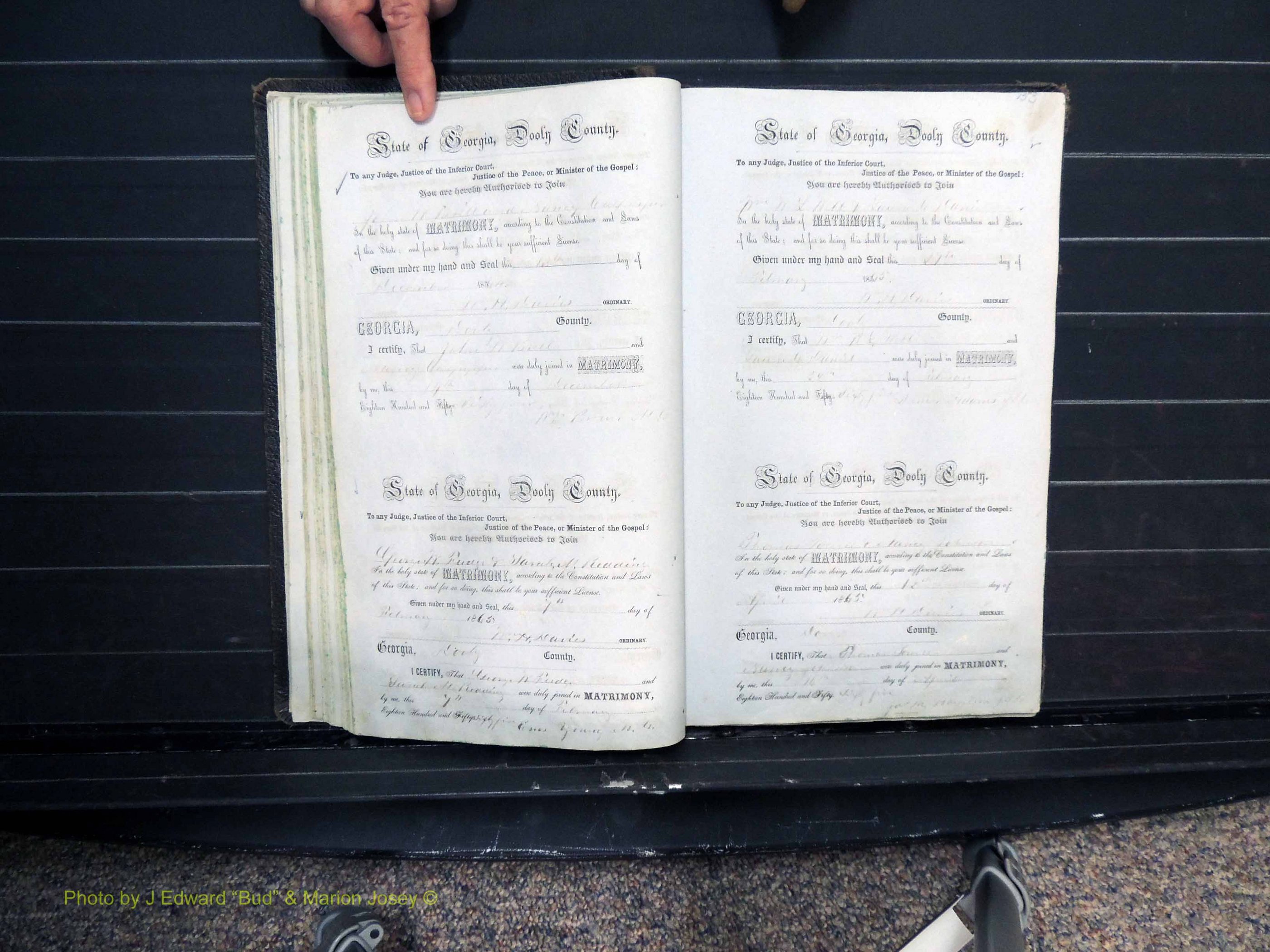 Dooly Co, GA, Marriages, Book B, 1852-1877 Pg 152-153.JPG