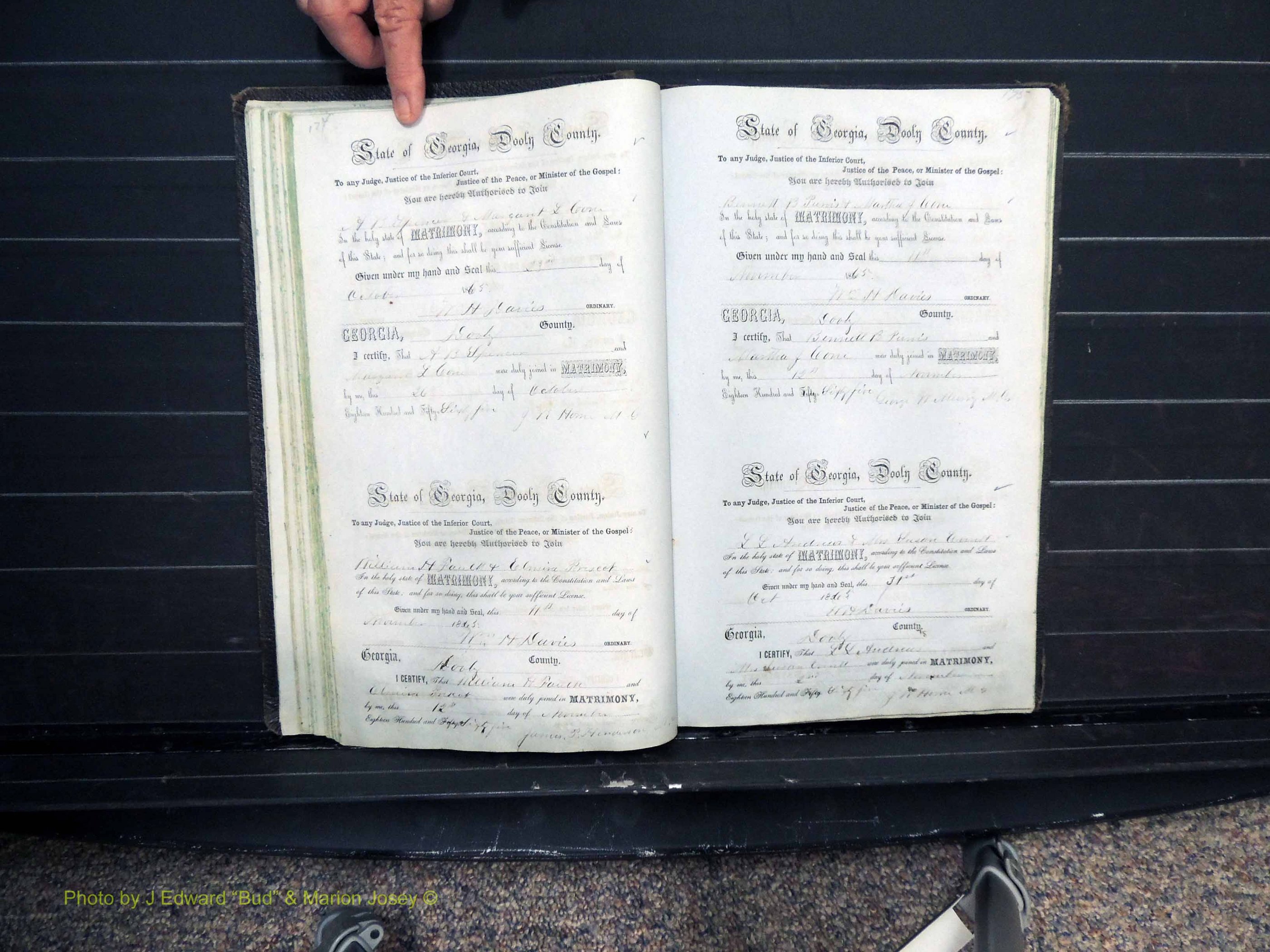 Dooly Co, GA, Marriages, Book B, 1852-1877 Pg 174-175.JPG