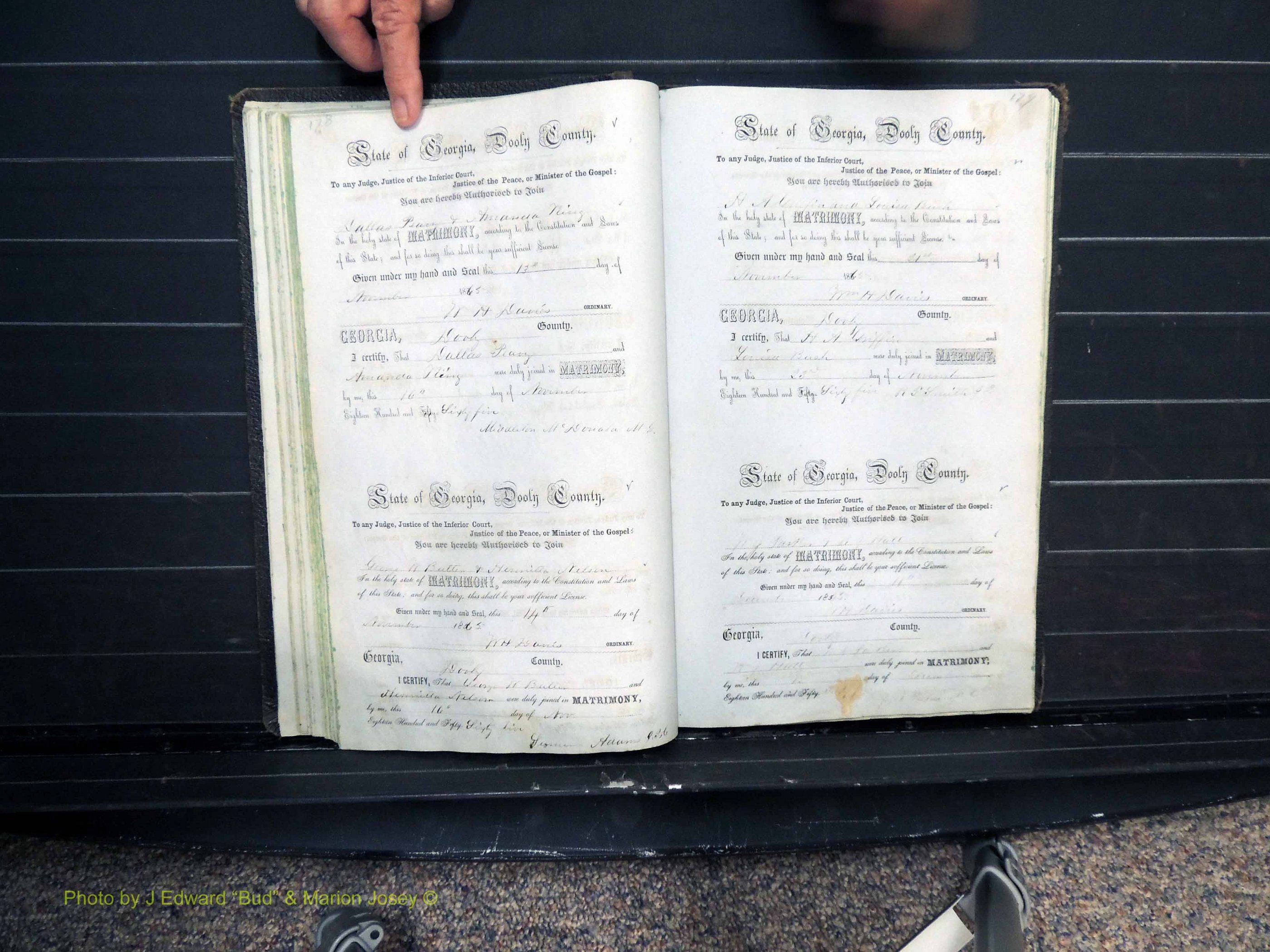 Dooly Co, GA, Marriages, Book B, 1852-1877 Pg 178-179.JPG