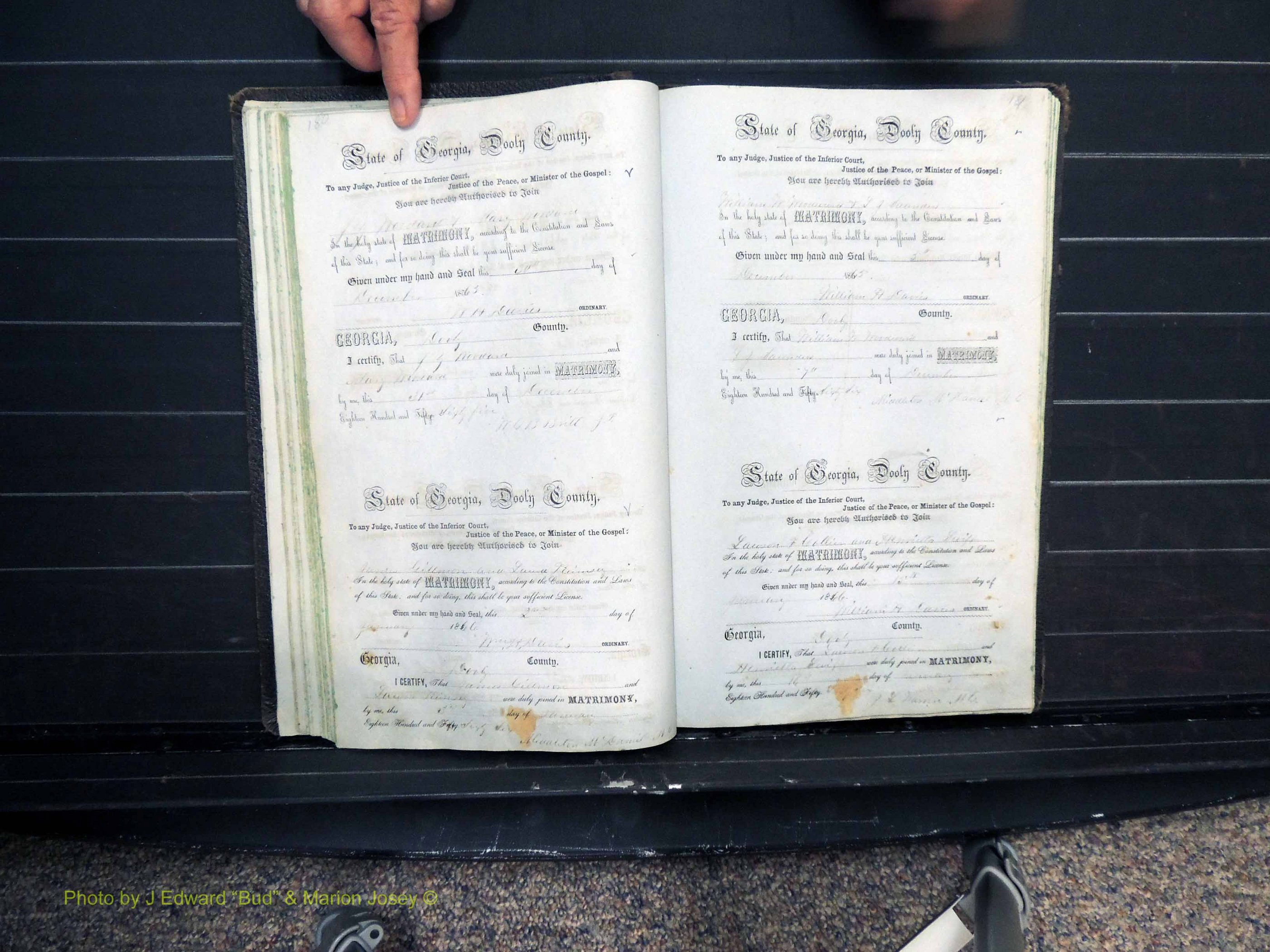 Dooly Co, GA, Marriages, Book B, 1852-1877 Pg 180-181.JPG