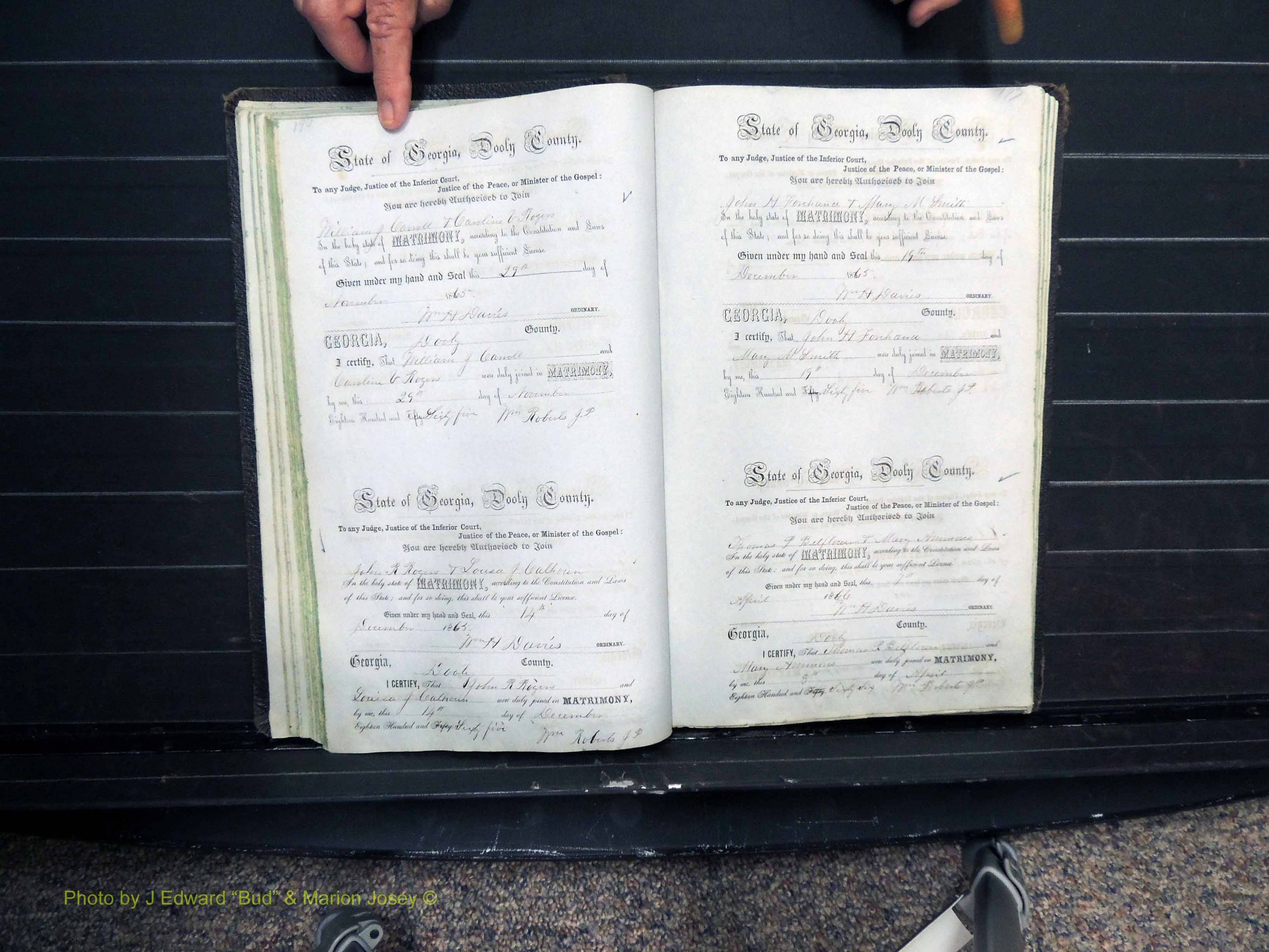 Dooly Co, GA, Marriages, Book B, 1852-1877 Pg 196-197.JPG