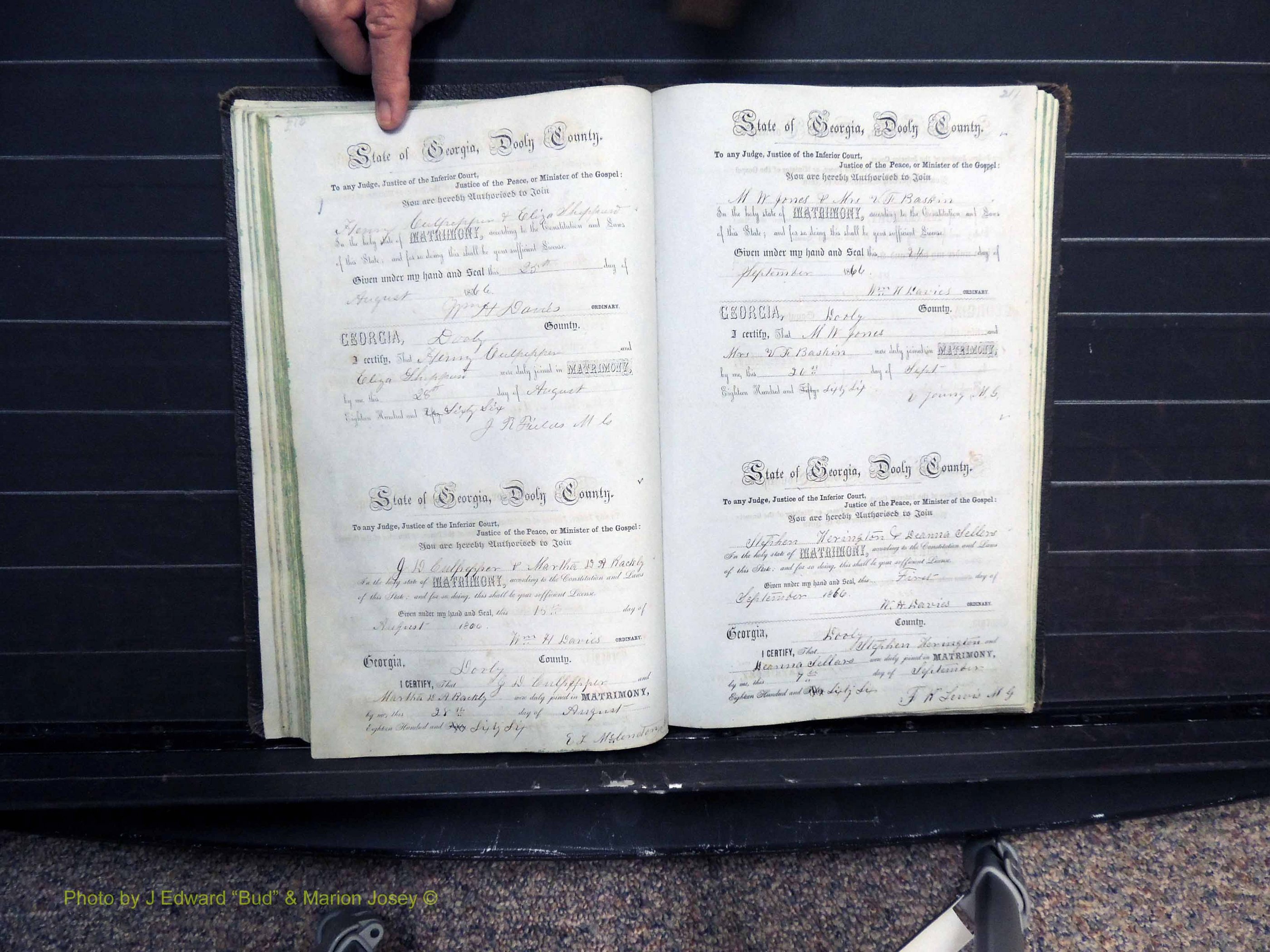 Dooly Co, GA, Marriages, Book B, 1852-1877 Pg 210-211.JPG