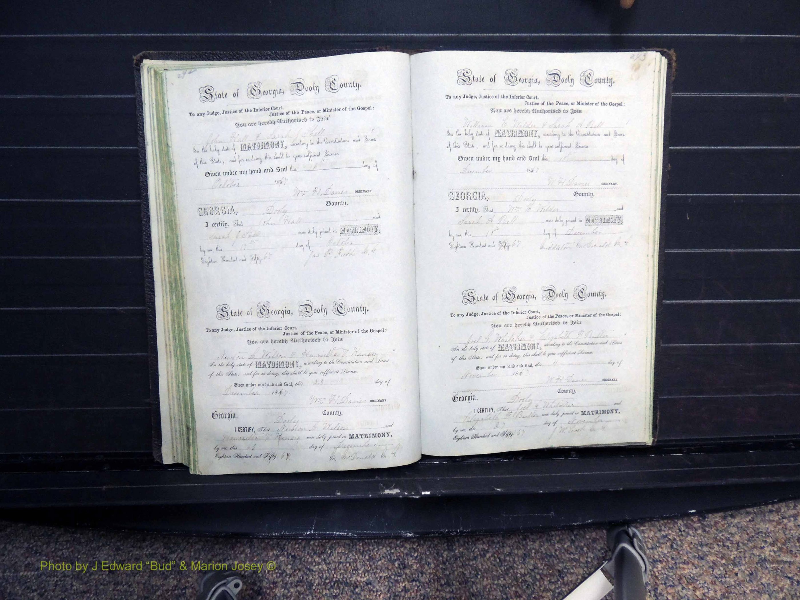 Dooly Co, GA, Marriages, Book B, 1852-1877 Pg 242-243.JPG