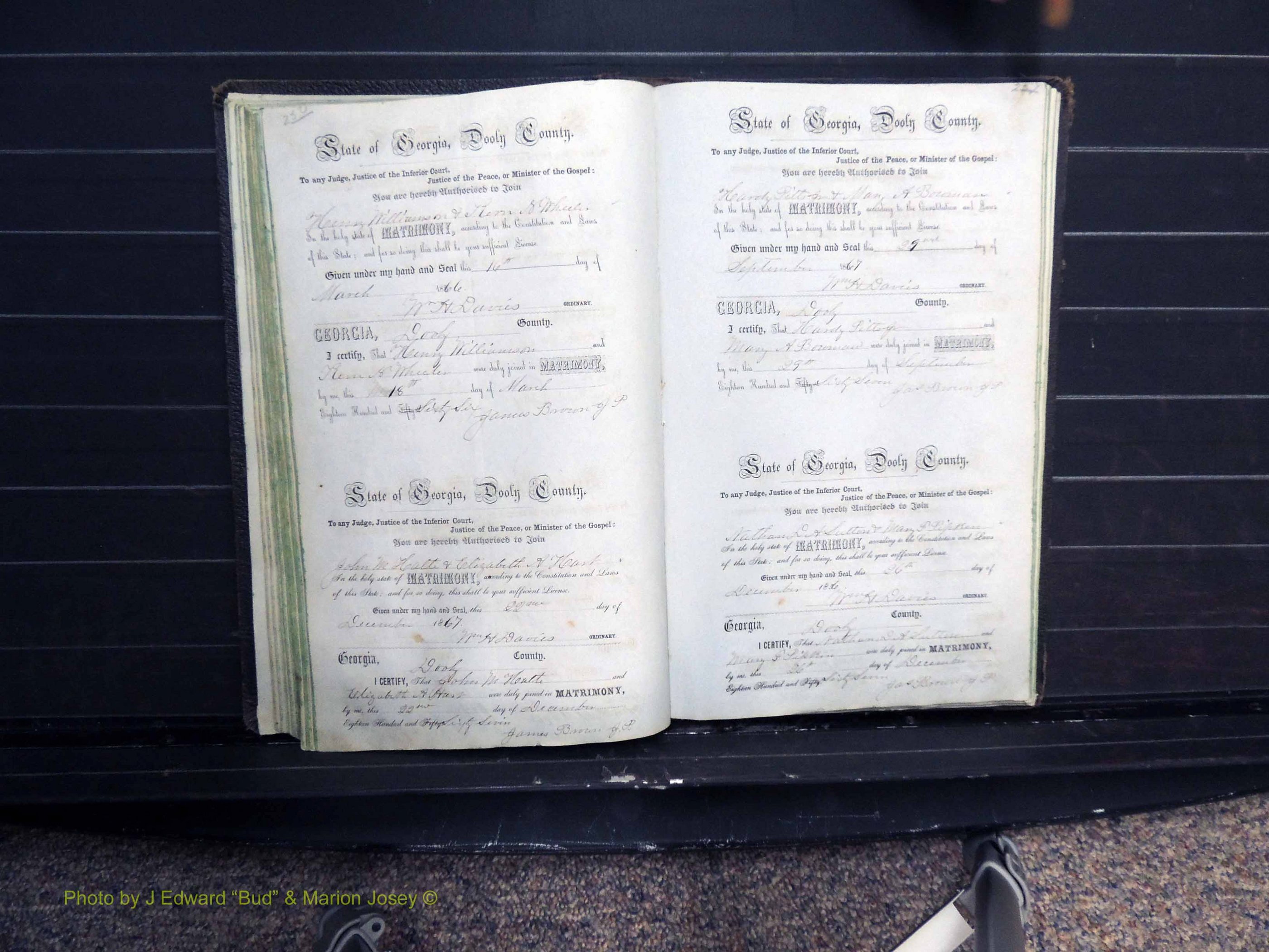 Dooly Co, GA, Marriages, Book B, 1852-1877 Pg 256-257.JPG