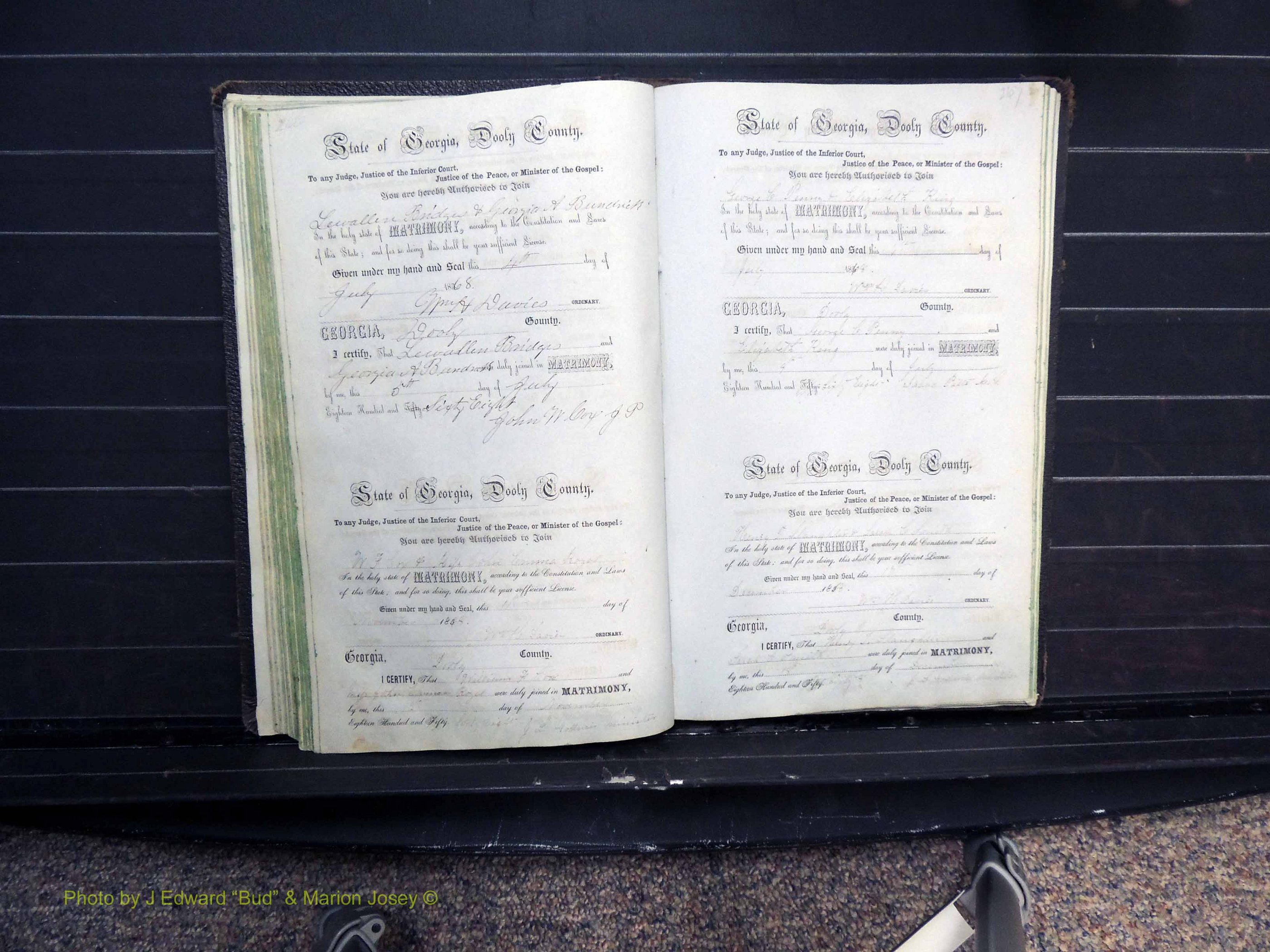 Dooly Co, GA, Marriages, Book B, 1852-1877 Pg 266-267.JPG