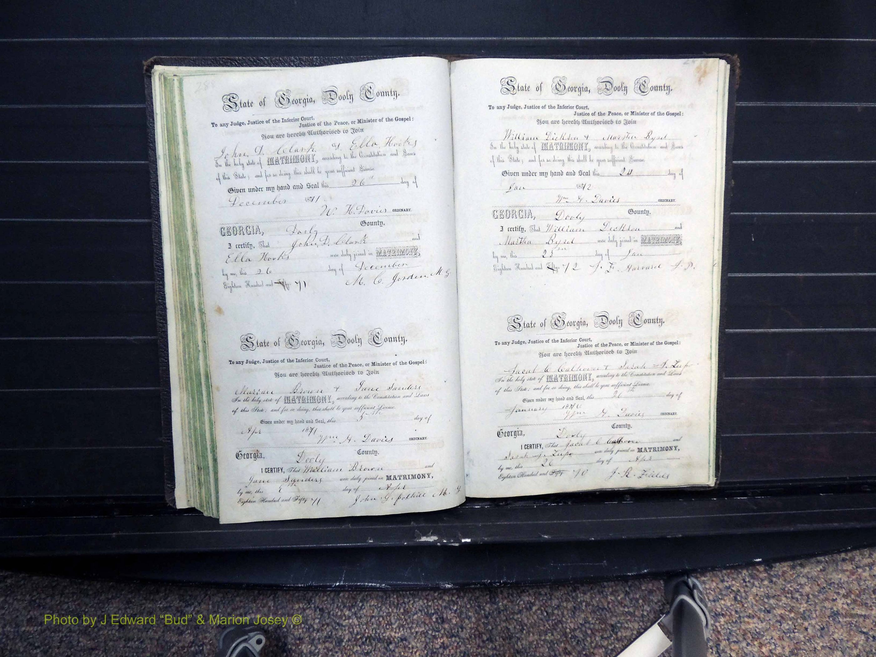 Dooly Co, GA, Marriages, Book B, 1852-1877 Pg 288-289.JPG