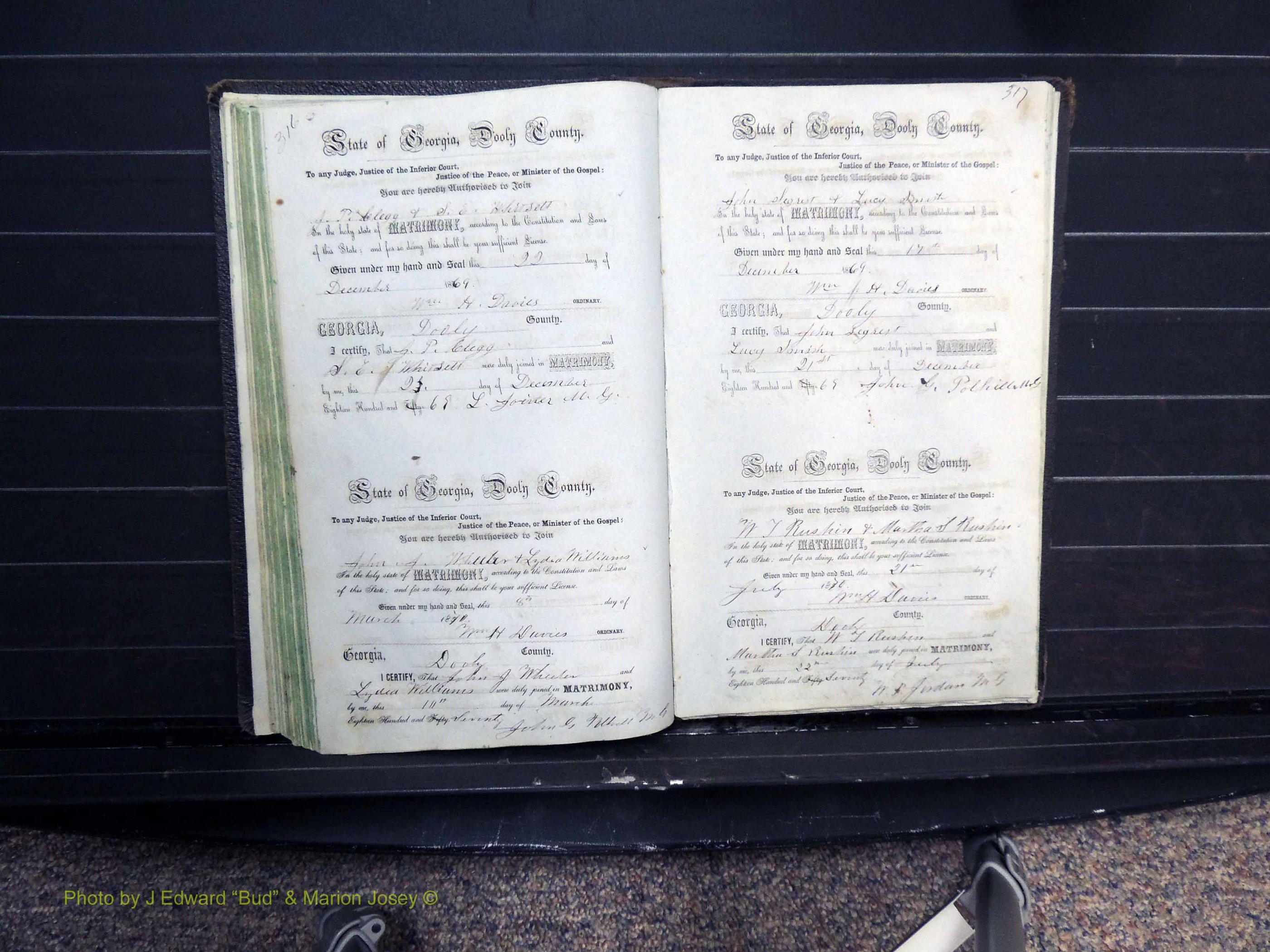 Dooly Co, GA, Marriages, Book B, 1852-1877 Pg 316-317.JPG