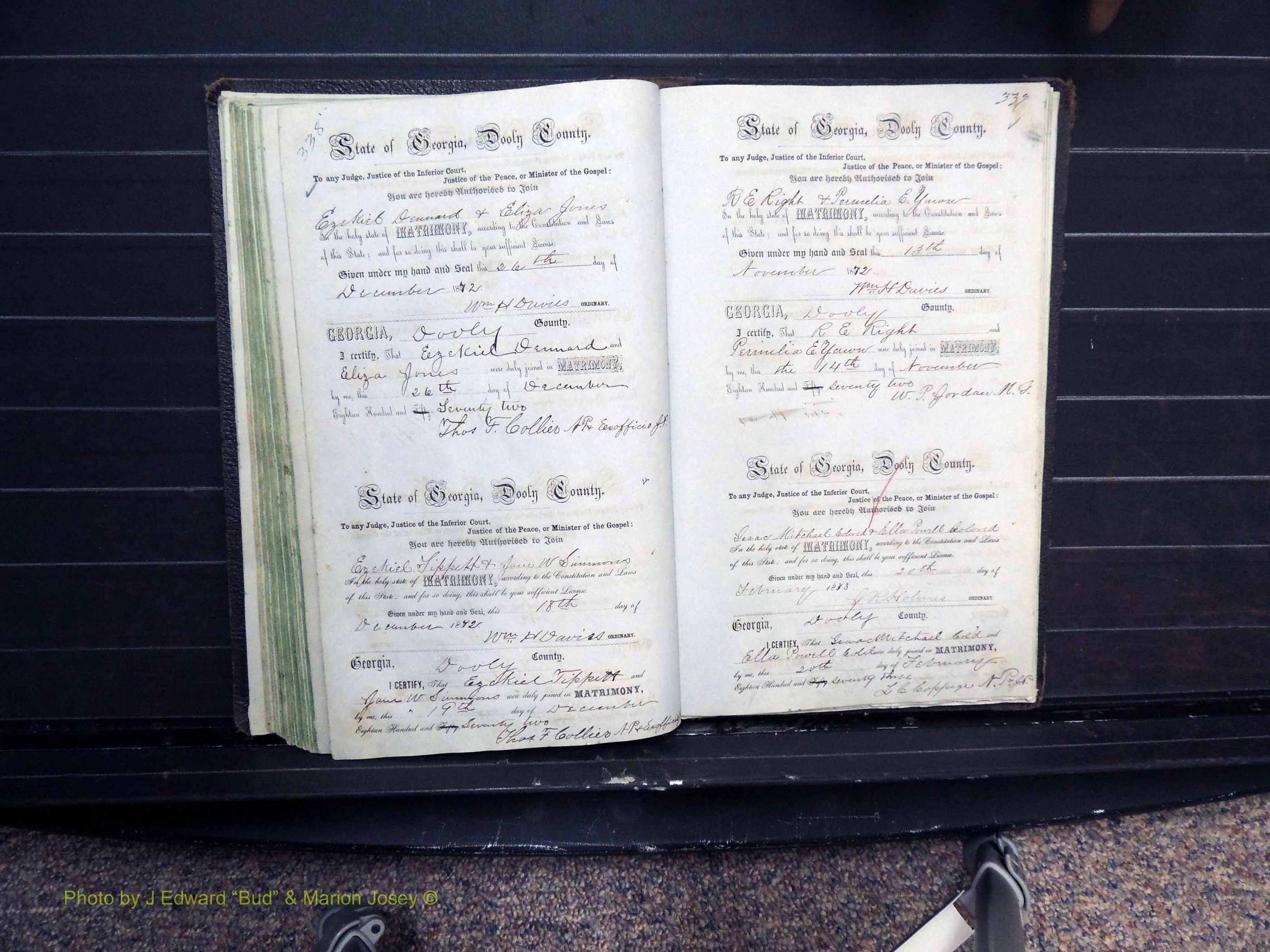 Dooly Co, GA, Marriages, Book B, 1852-1877 Pg 338-339.JPG