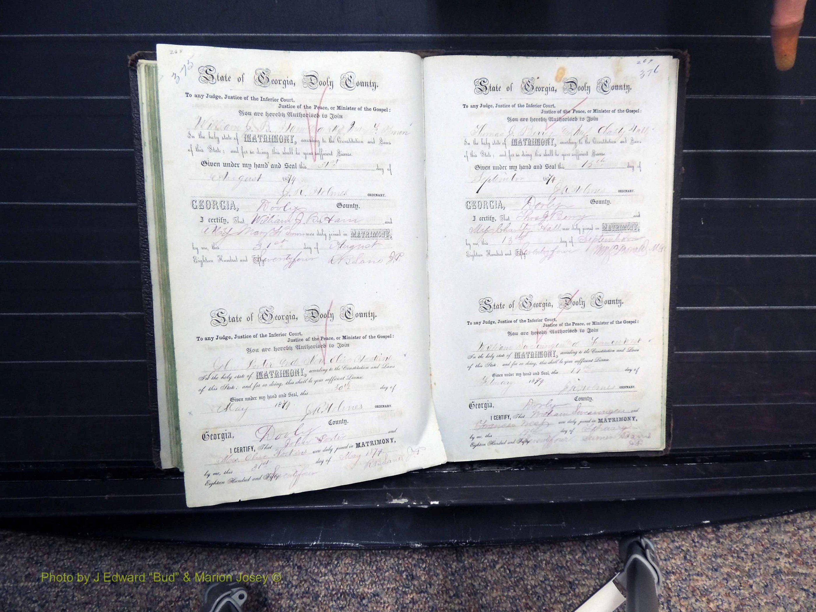 Dooly Co, GA, Marriages, Book B, 1852-1877 Pg 375-376.JPG
