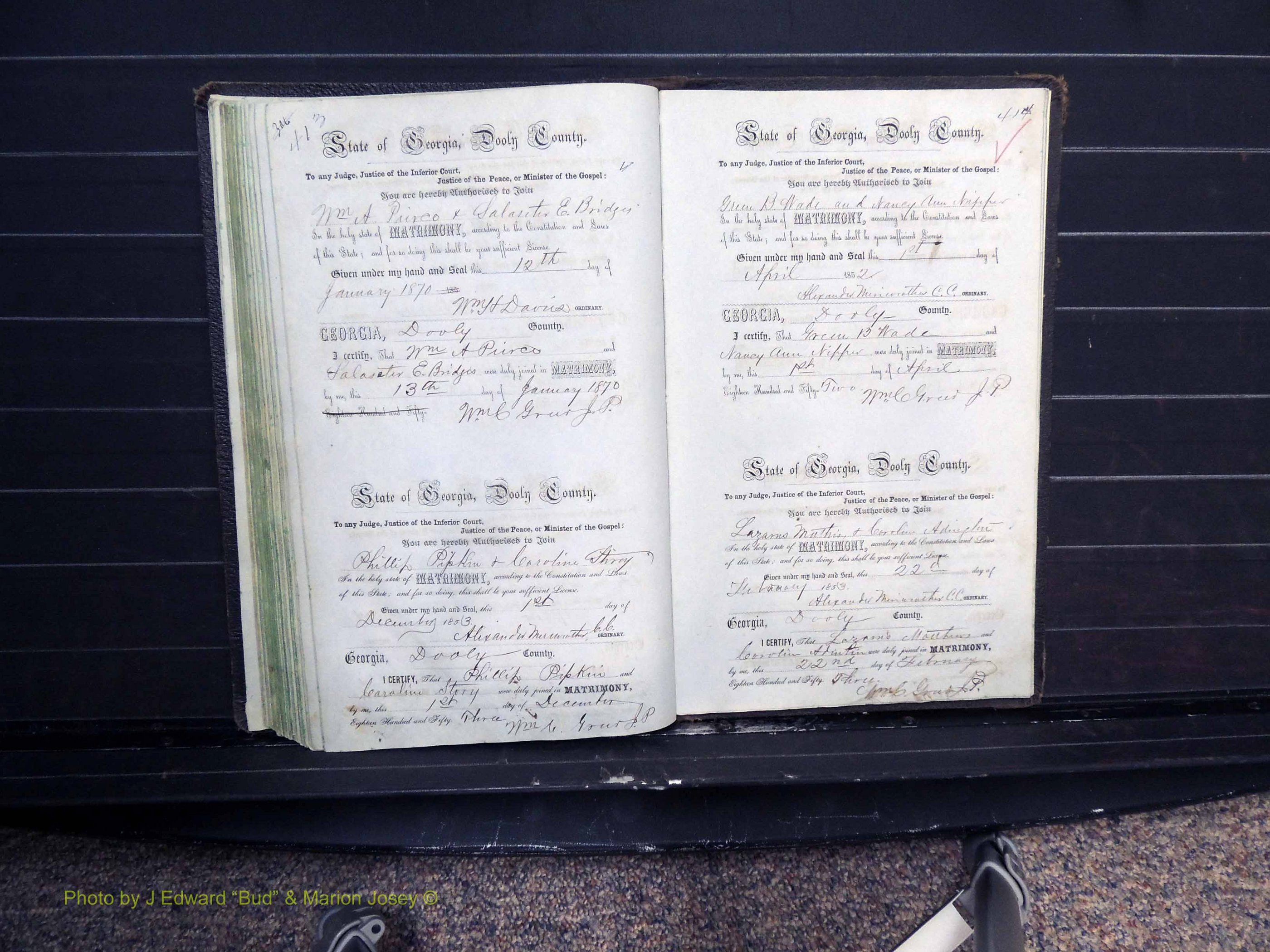 Dooly Co, GA, Marriages, Book B, 1852-1877 Pg 413-414.JPG